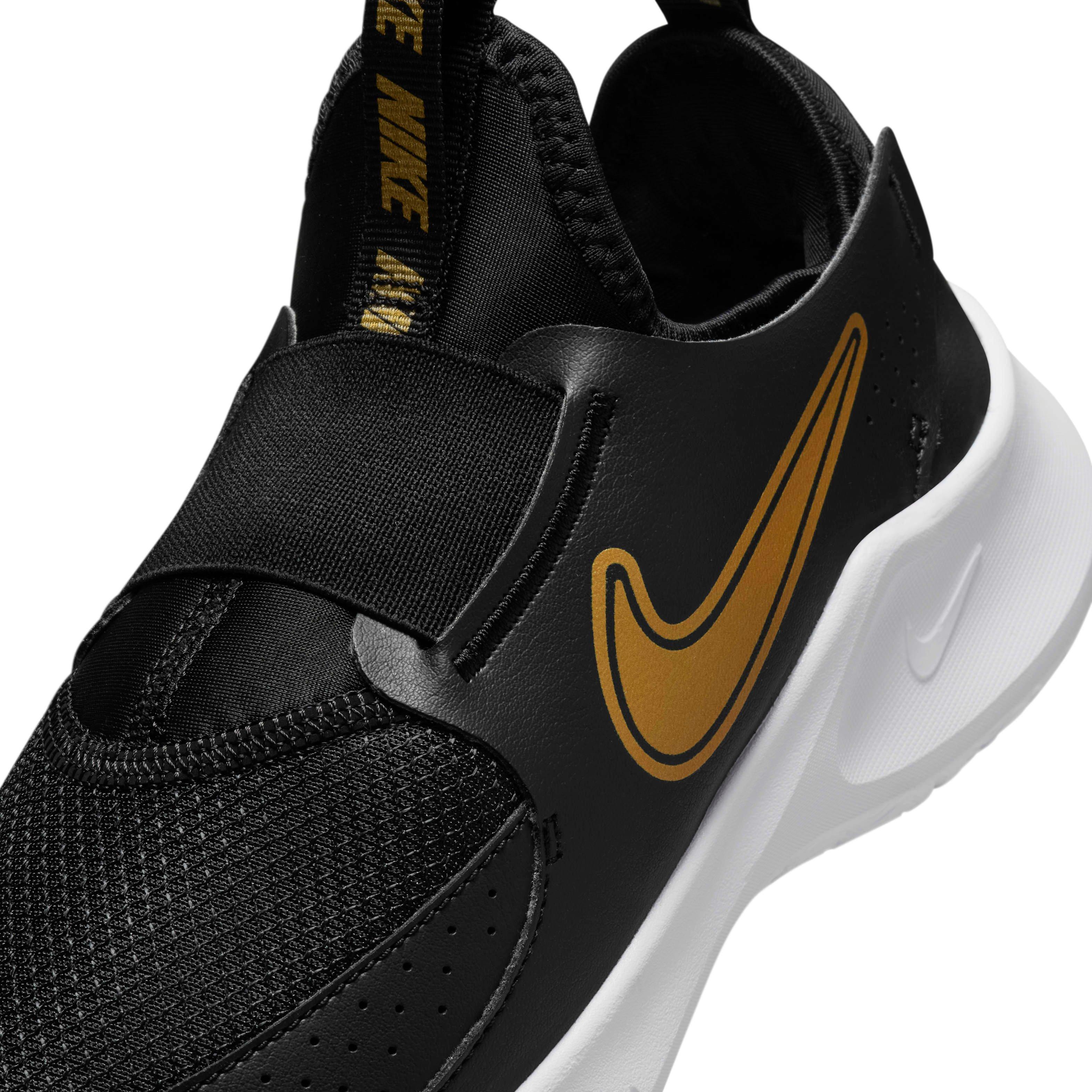 Nike Flex Runner 3 Grade School Boys' "Black/White/Metallic Gold" Running Shoe
