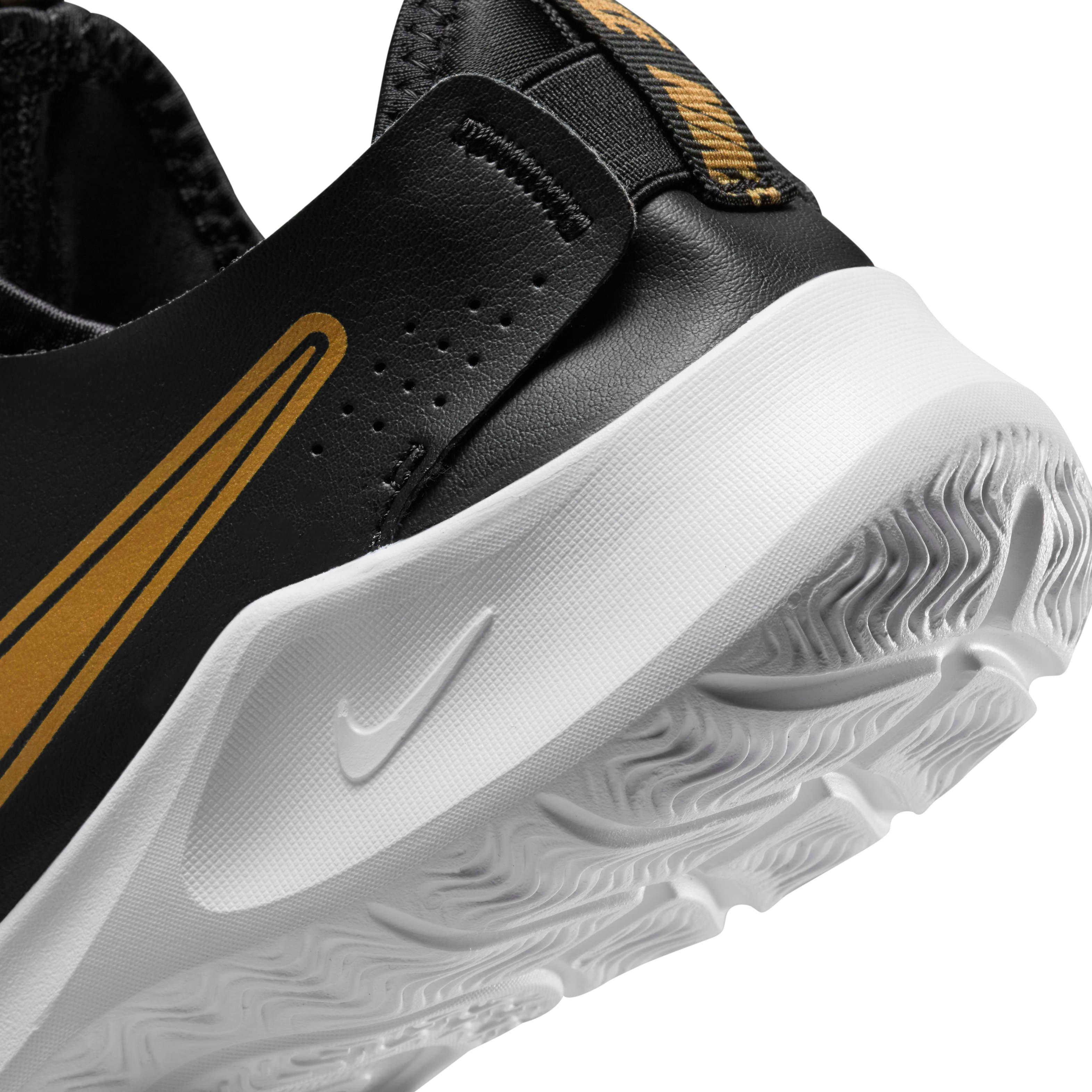 Nike Flex Runner 3 Grade School Boys' "Black/White/Metallic Gold" Running Shoe