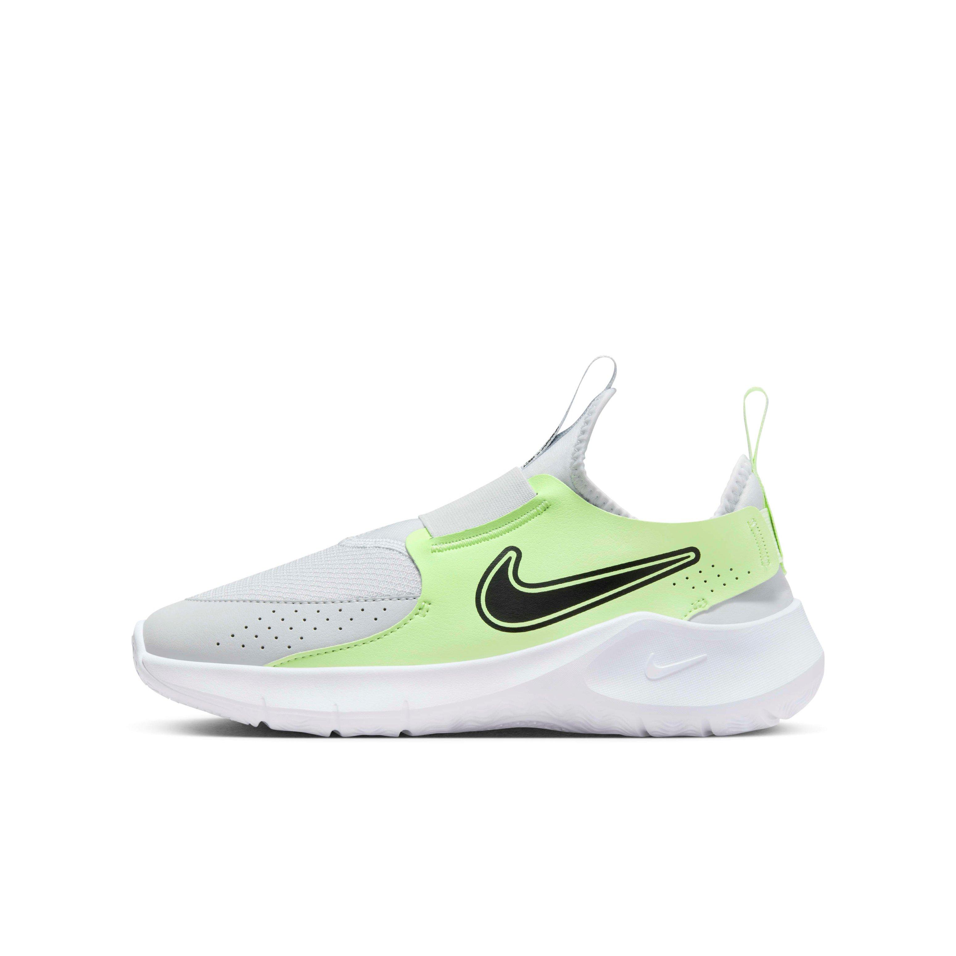 Nike Flex Runner 3 Grade School Boys' "Pure Platinum/Barely Volt/Black" Running Shoe