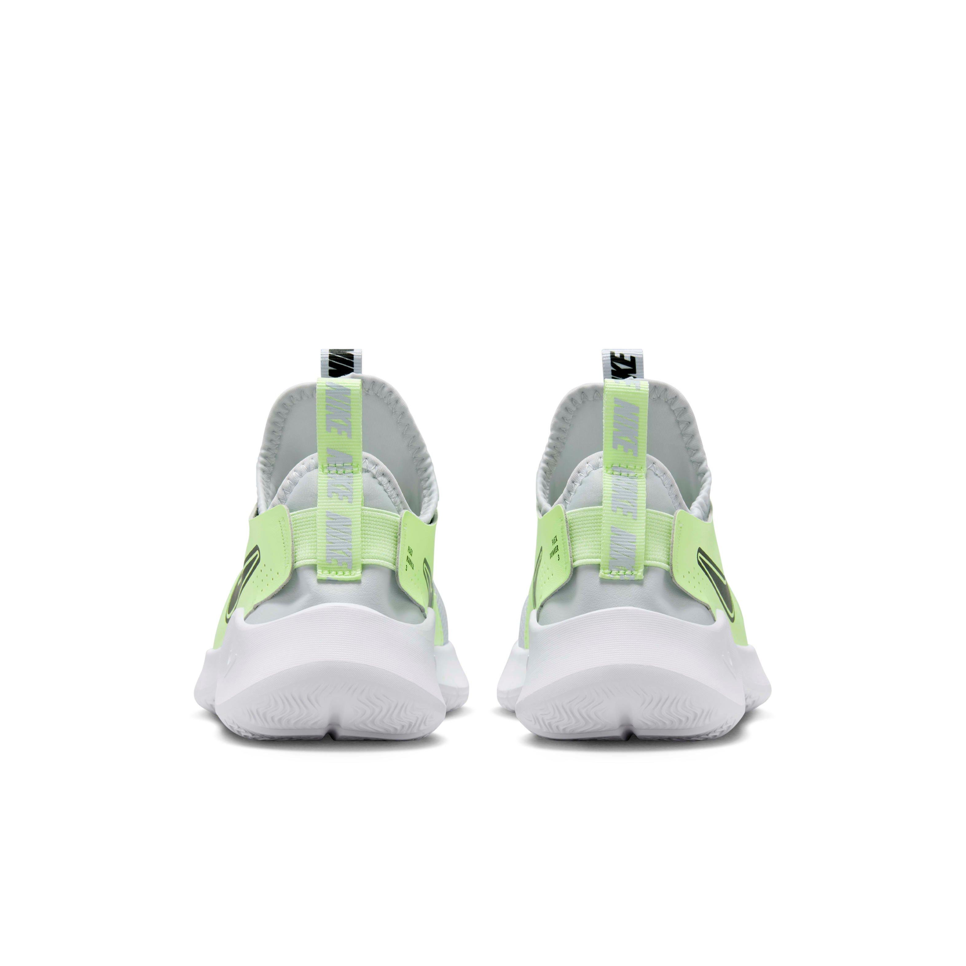 Nike Flex Runner 3 Grade School Boys' "Pure Platinum/Barely Volt/Black" Running Shoe