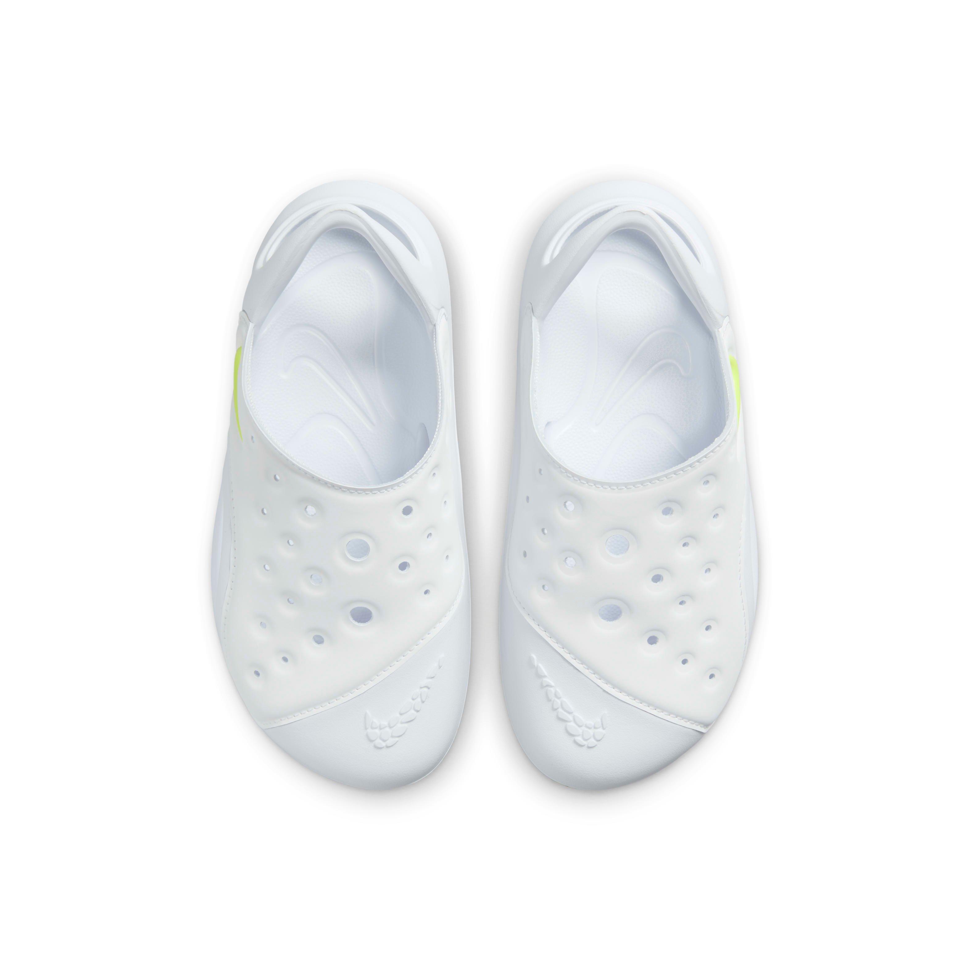 Nike Aqua Swoosh Preschool Boys' "White/Pure Platinum/Volt" Sandal