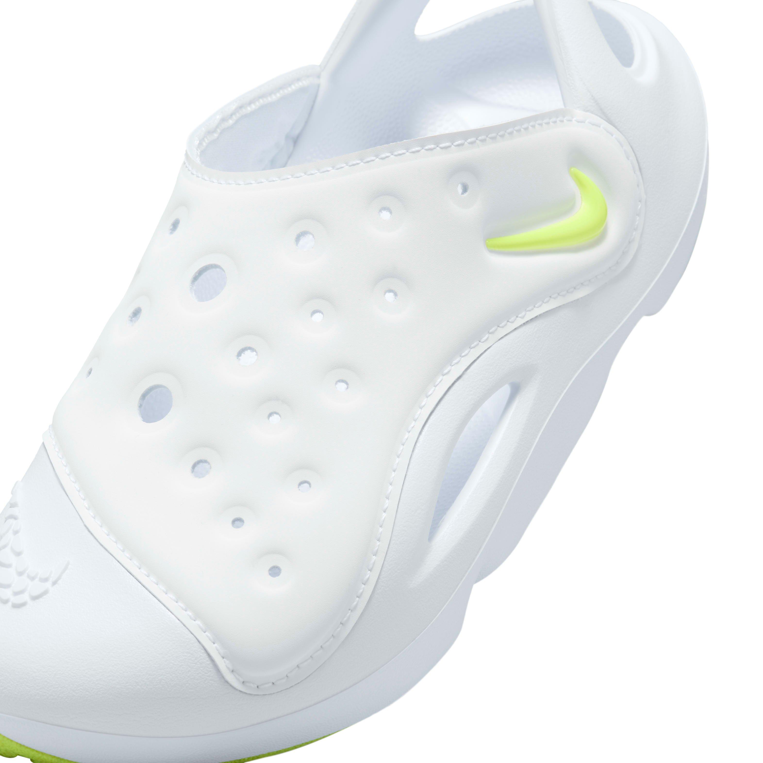 Nike Aqua Swoosh Preschool Boys' "White/Pure Platinum/Volt" Sandal