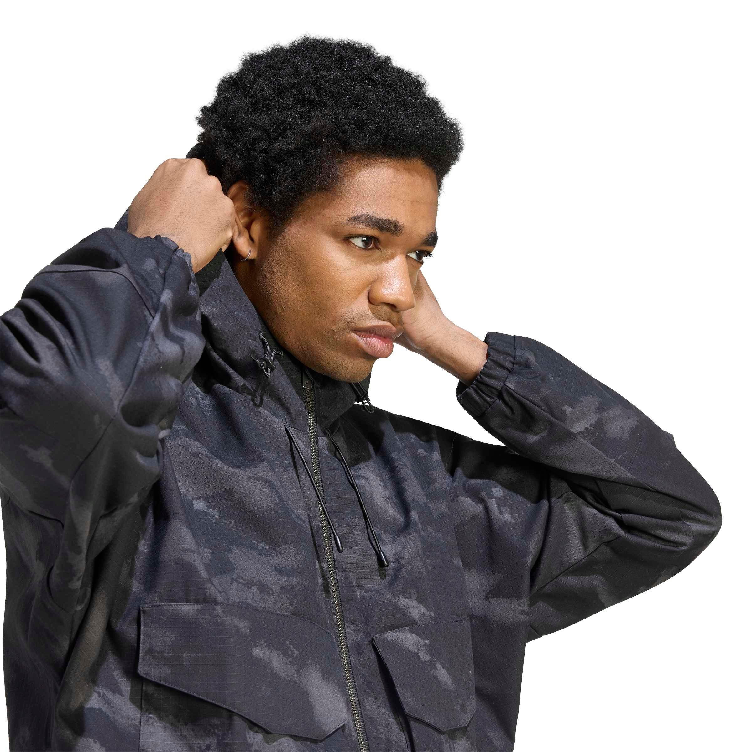 adidas Originals Men's Camo Jacket - Black - BLACK Thumbnail View 3