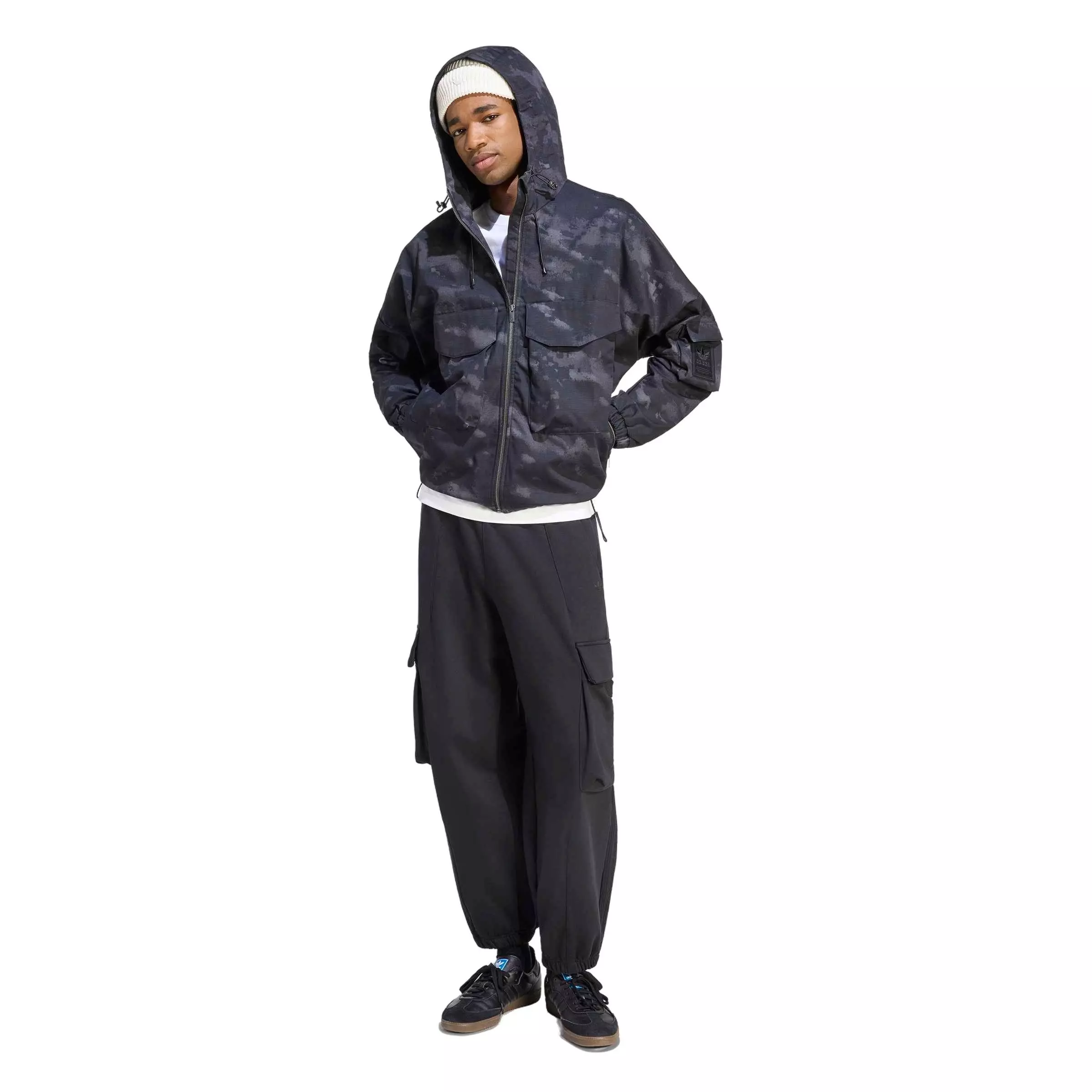 adidas Originals Men's Camo Jacket - Black - BLACK