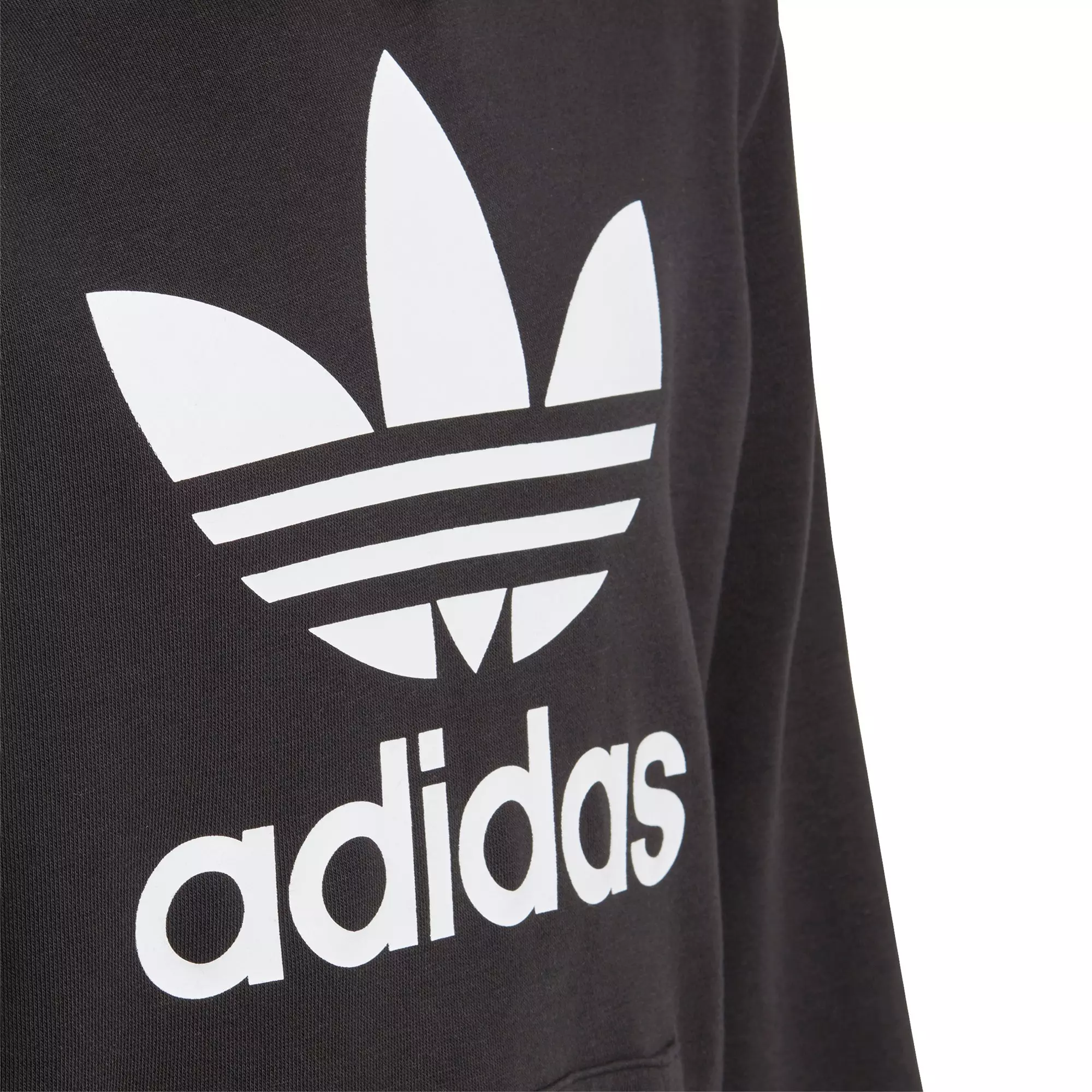 adidas Kids' Trefoil Hoodie - BLACK/WHITE
