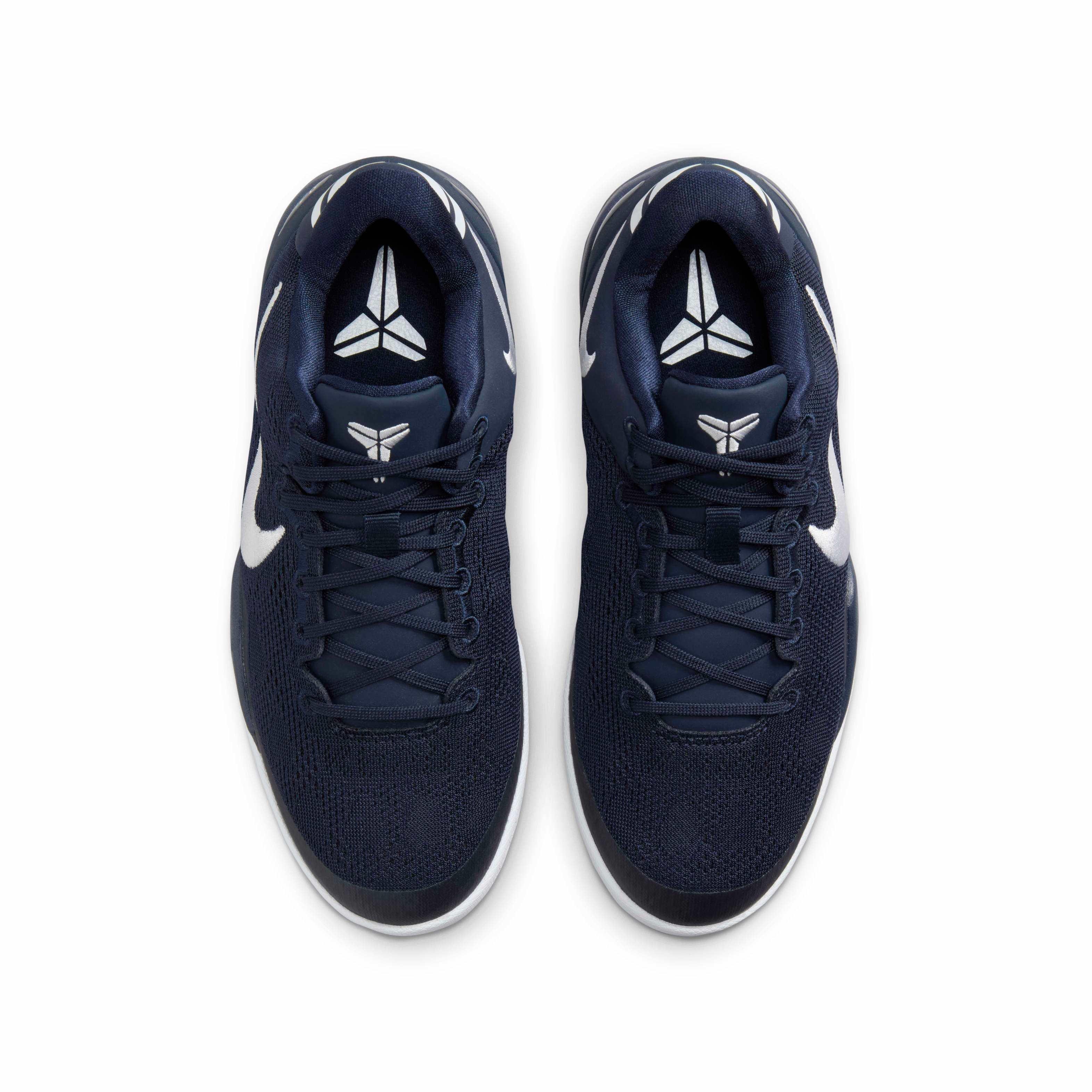 Nike Kobe 8 "College Navy/College Navy/White" Grade School Boys' Basketball Shoe - NAVY/NAVY/WHITE Thumbnail View 4