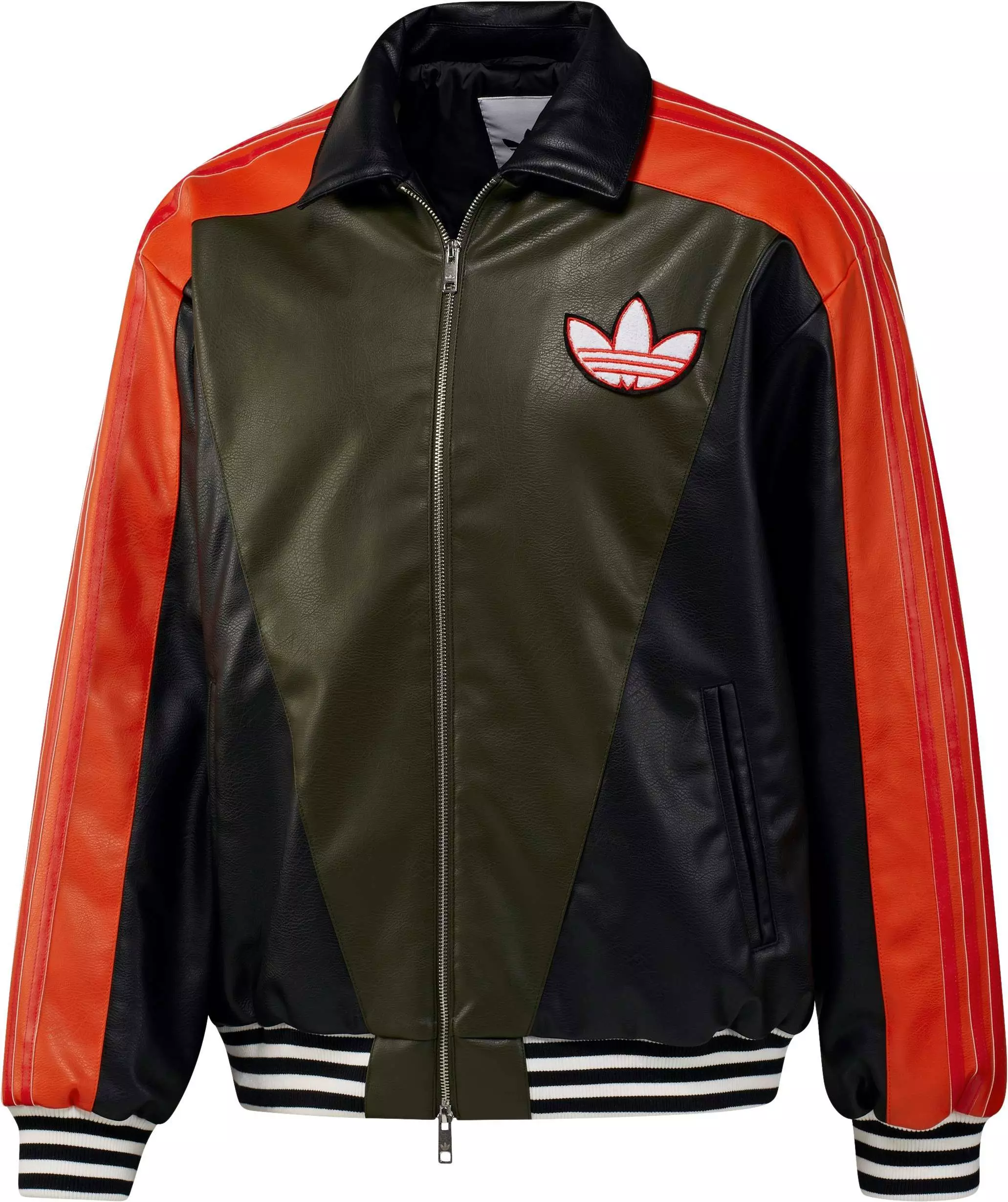 adidas Originals Men's Poke 8 Ball Jacket - Black/Orange - BLACK/ORANGE