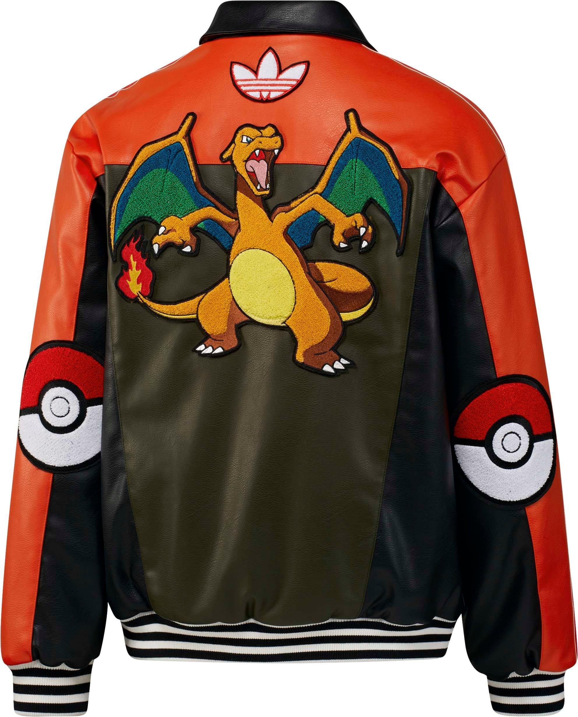 adidas Originals Men's Poke 8 Ball Jacket - Black/Orange - BLACK/ORANGE