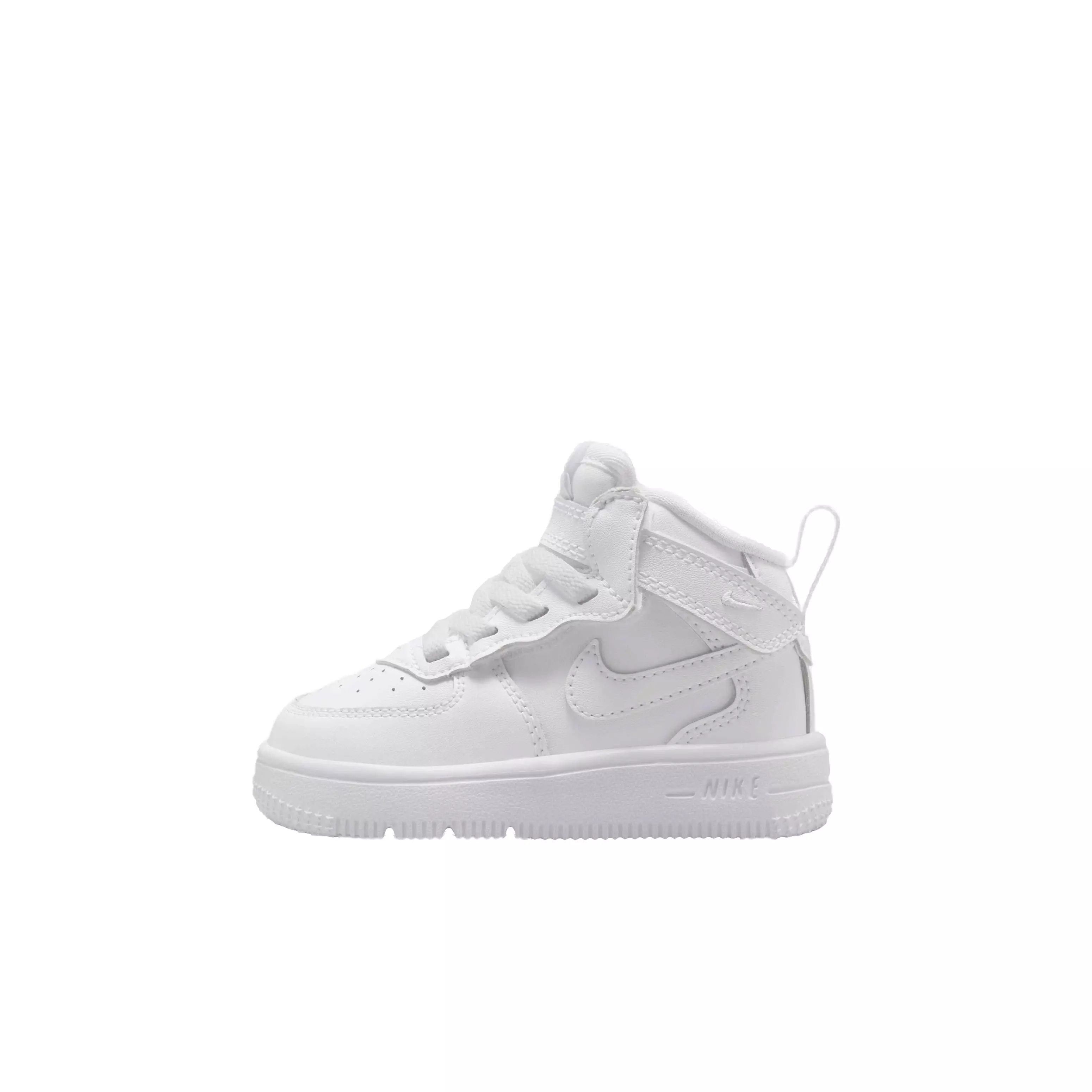 Nike Force 1 Mid EasyOn "White/White/White" Infant Boys' Shoe - WHITE/WHITE/WHITE