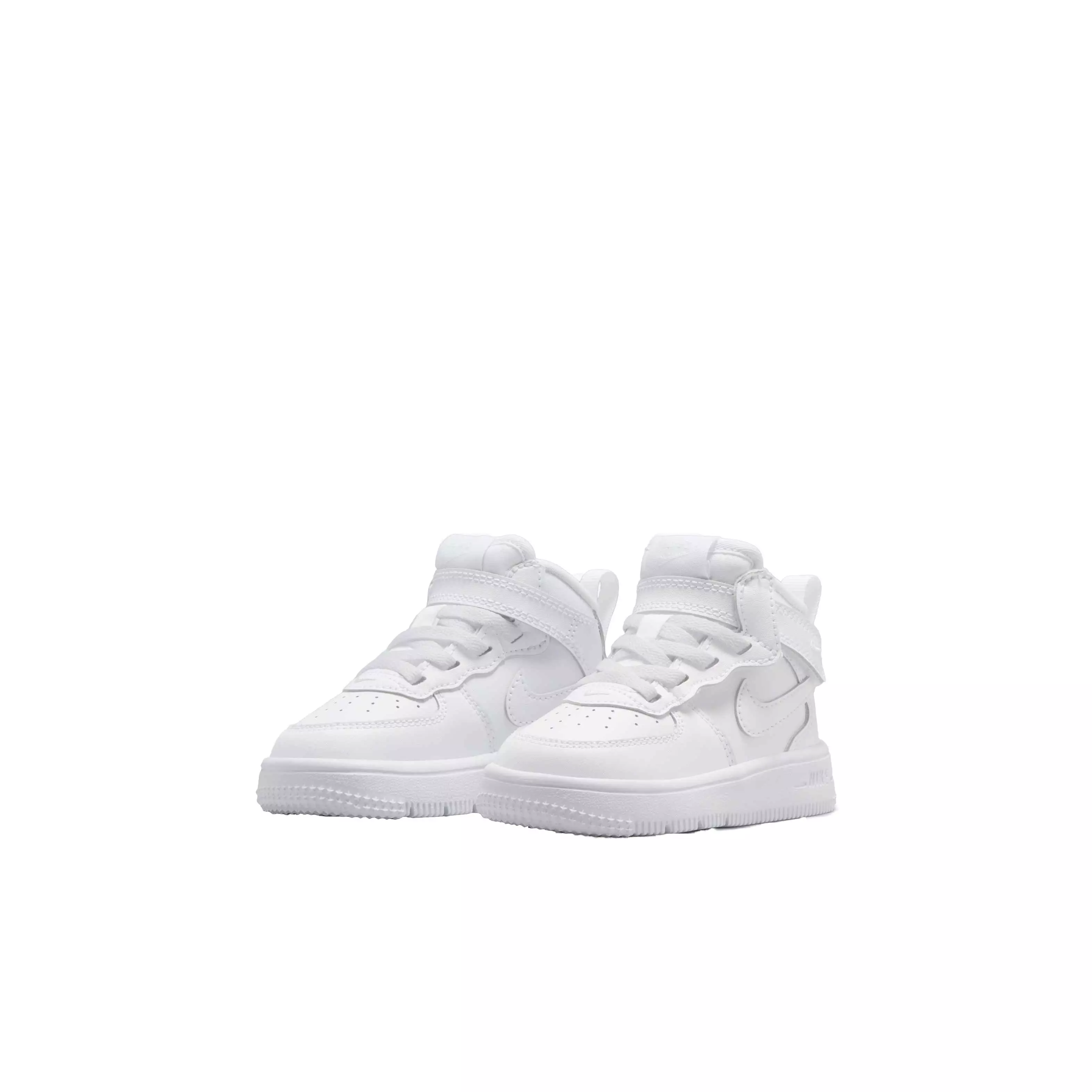 Nike Force 1 Mid EasyOn "White/White/White" Infant Boys' Shoe - WHITE/WHITE/WHITE