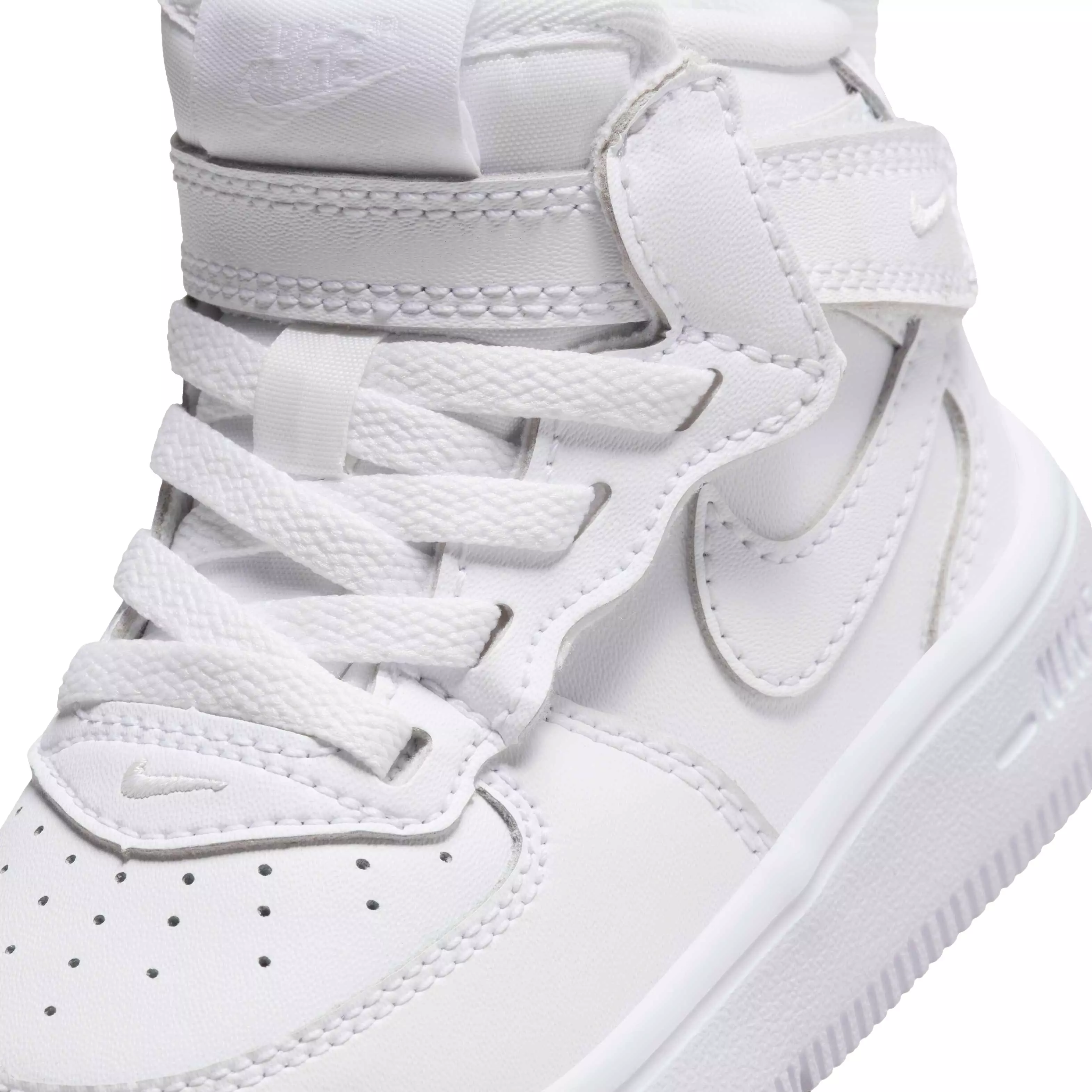 Nike Force 1 Mid EasyOn "White/White/White" Infant Boys' Shoe - WHITE/WHITE/WHITE