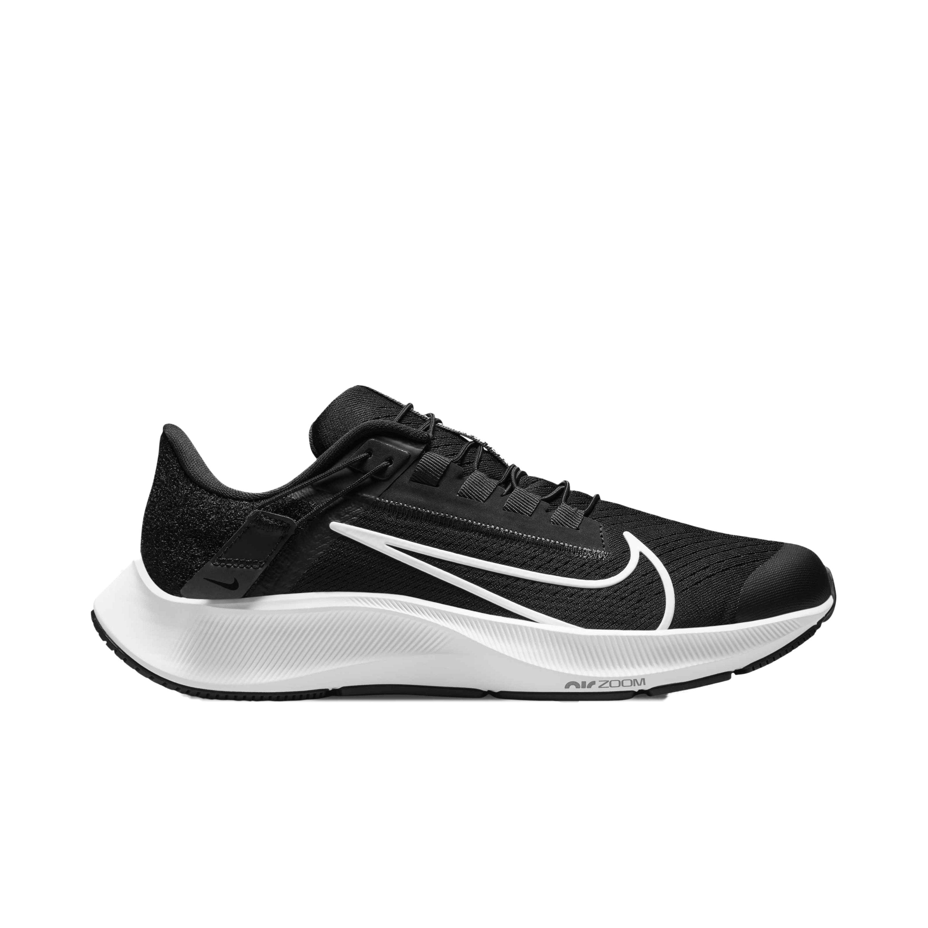 Nike Air Zoom Pegasus 38 FlyEase "Black/White/Anthracite" Women's Running Shoe - BLACK Thumbnail View 1