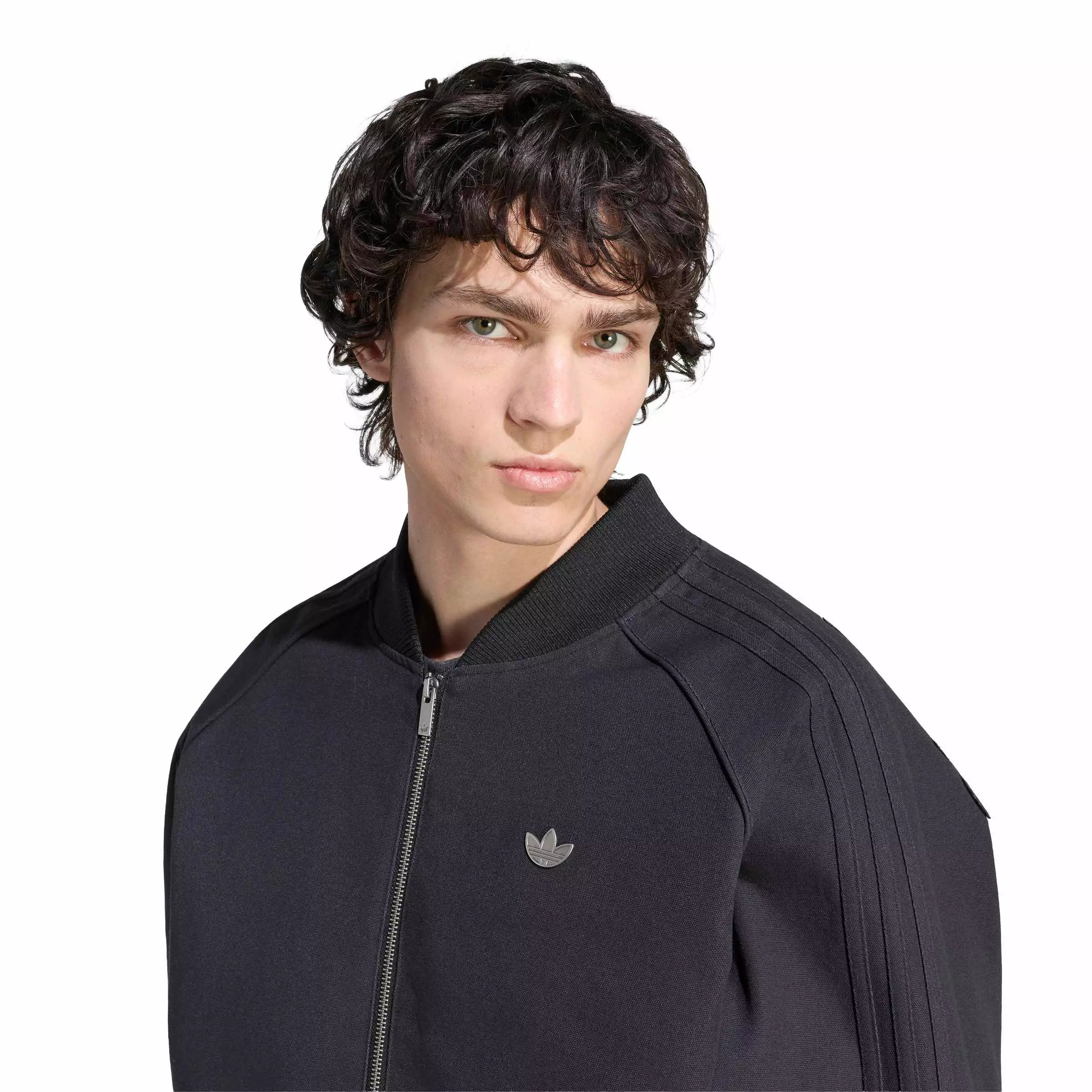 adidas Originals Men's Superstar Canvas Jacket - Black - BLACK