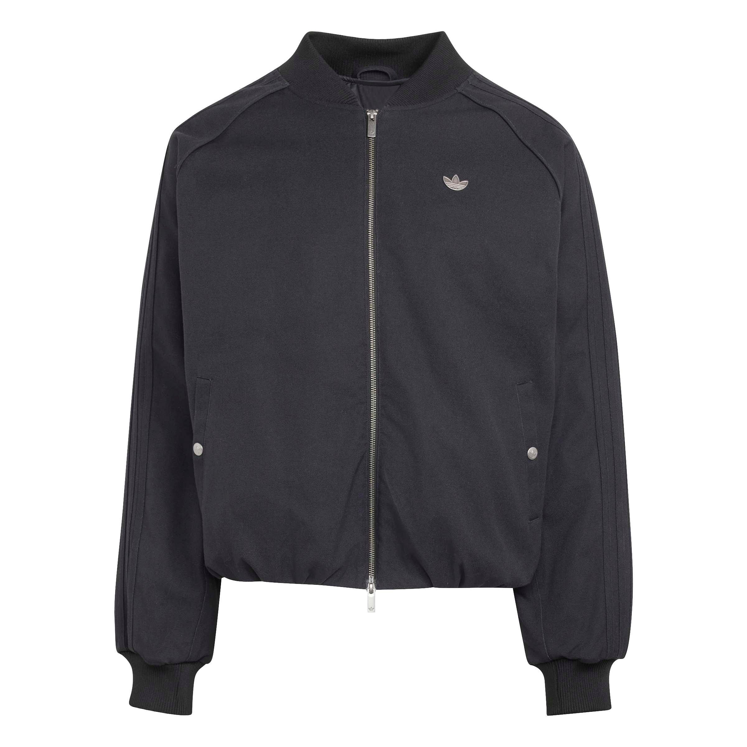 adidas Originals Men's Superstar Canvas Jacket - Black - BLACK