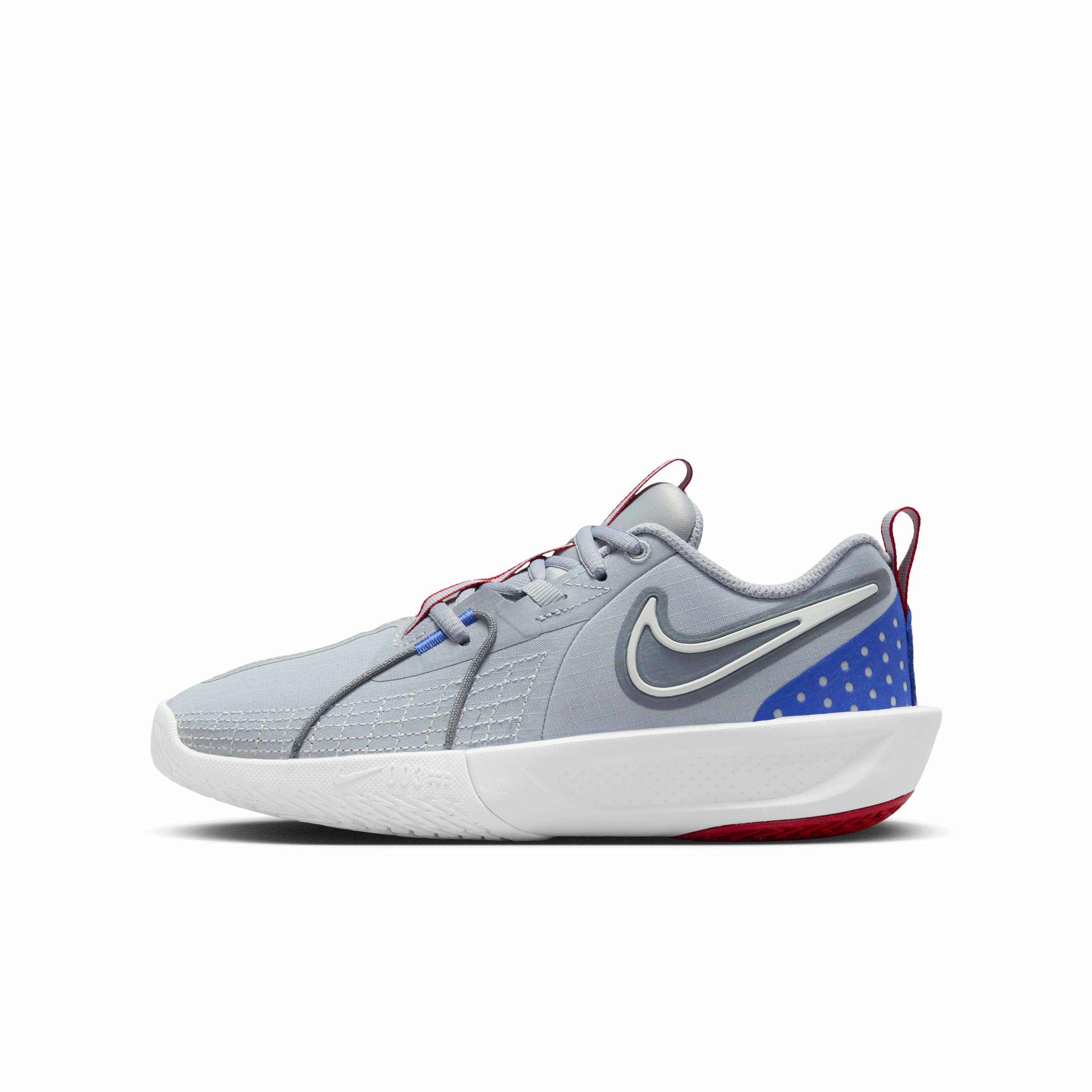 Nike G.T. Cut 3 "Wolf Grey/Cool Grey/Astronomy Blue/Sail" Grade School Boys' Basketball Shoe - GREY/GREY/BLUE/SAIL Thumbnail View 2