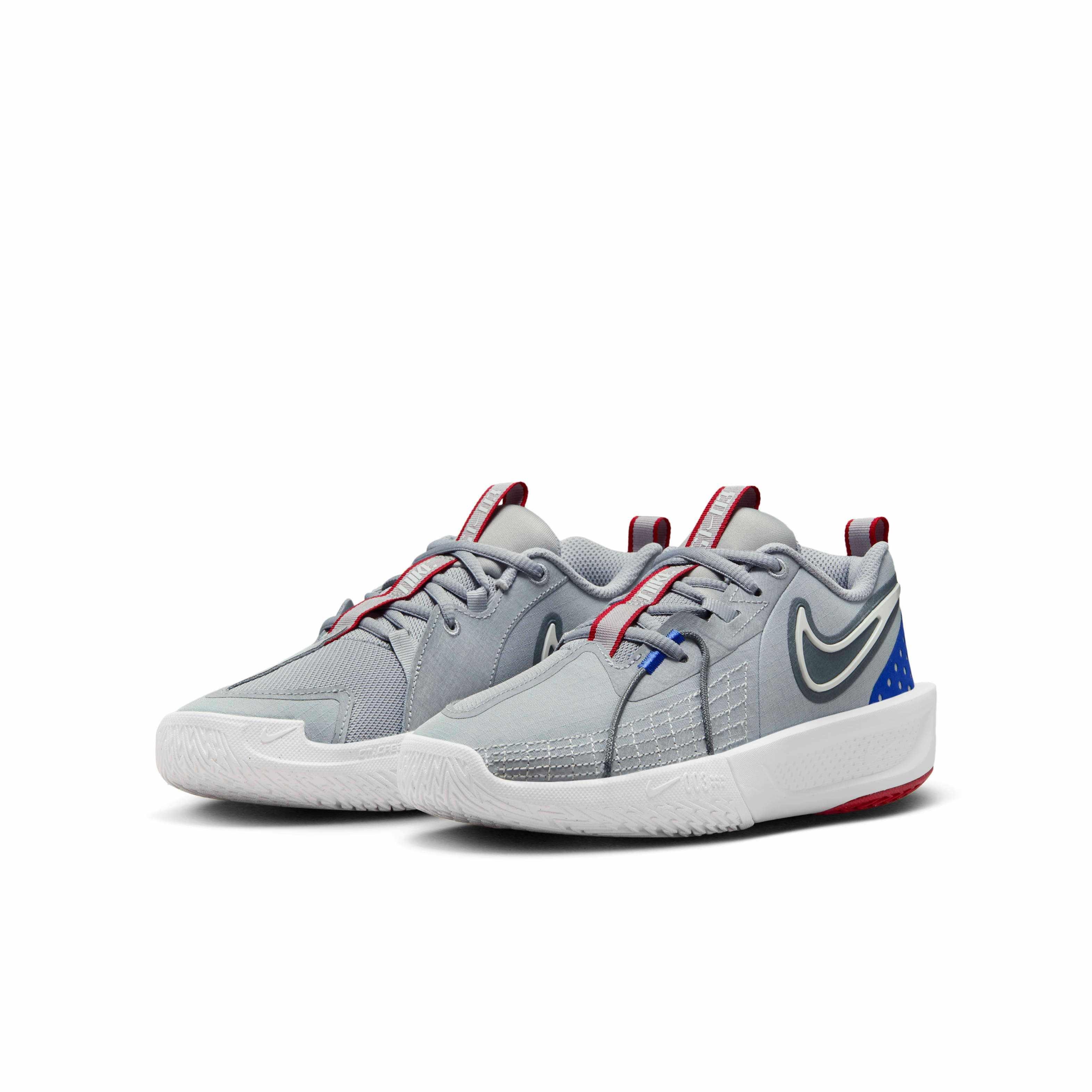 Nike G.T. Cut 3 "Wolf Grey/Cool Grey/Astronomy Blue/Sail" Grade School Boys' Basketball Shoe - GREY/GREY/BLUE/SAIL Thumbnail View 3
