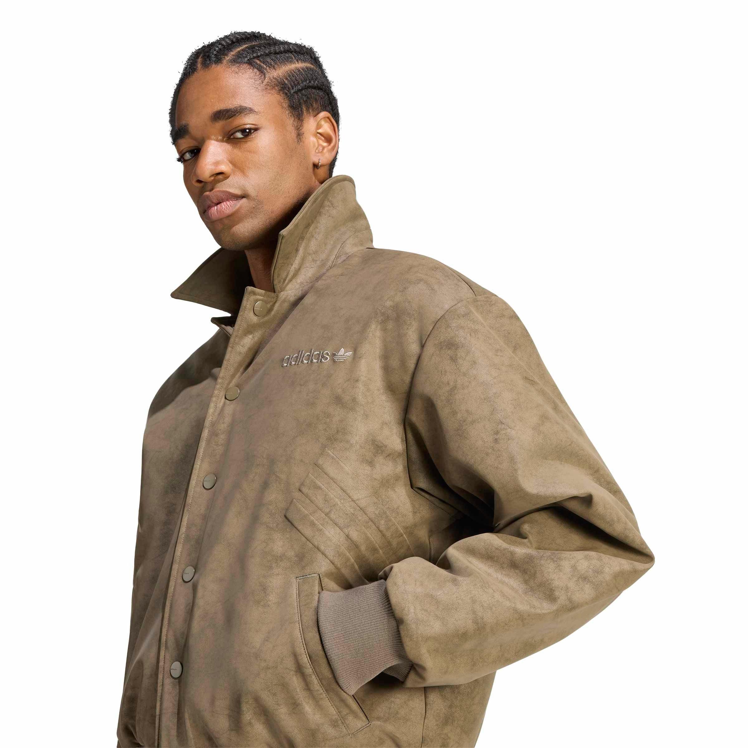 adidas Originals Men's Cutline Pleater Jacket - Branch Brown - BRANCH BROWN