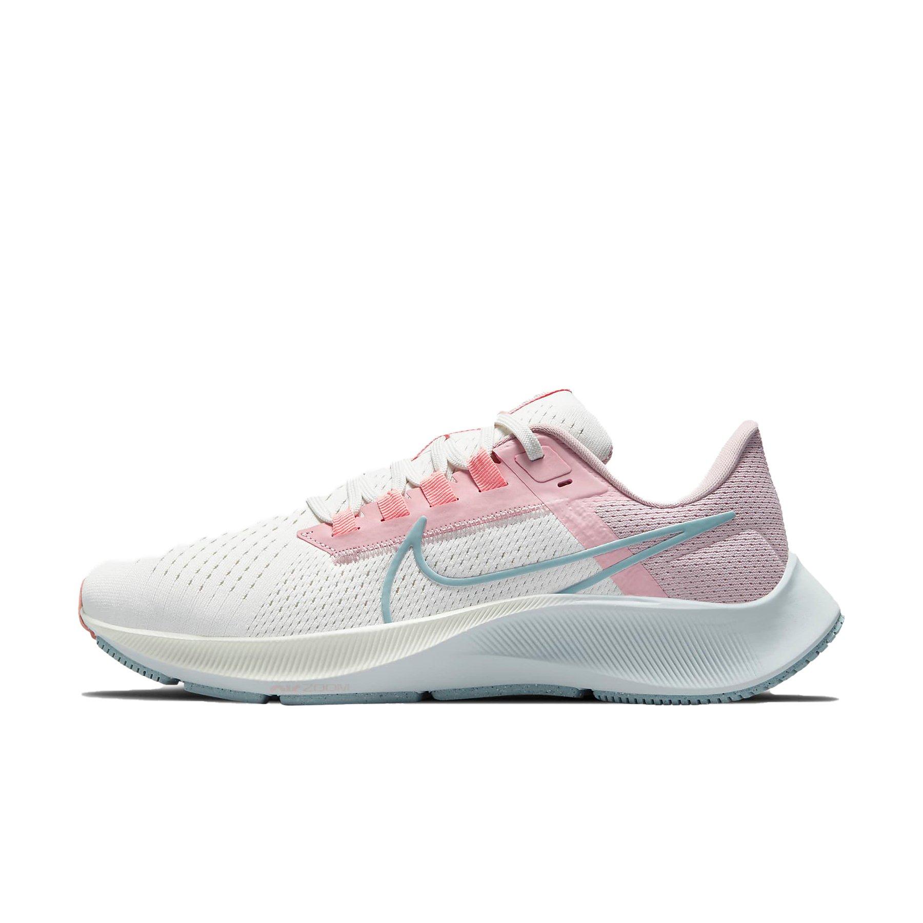 Nike Pegasus 38 "Sail/Pink Glaze/Crimson Bliss" Women's Running Shoe - WHITE Thumbnail View 2