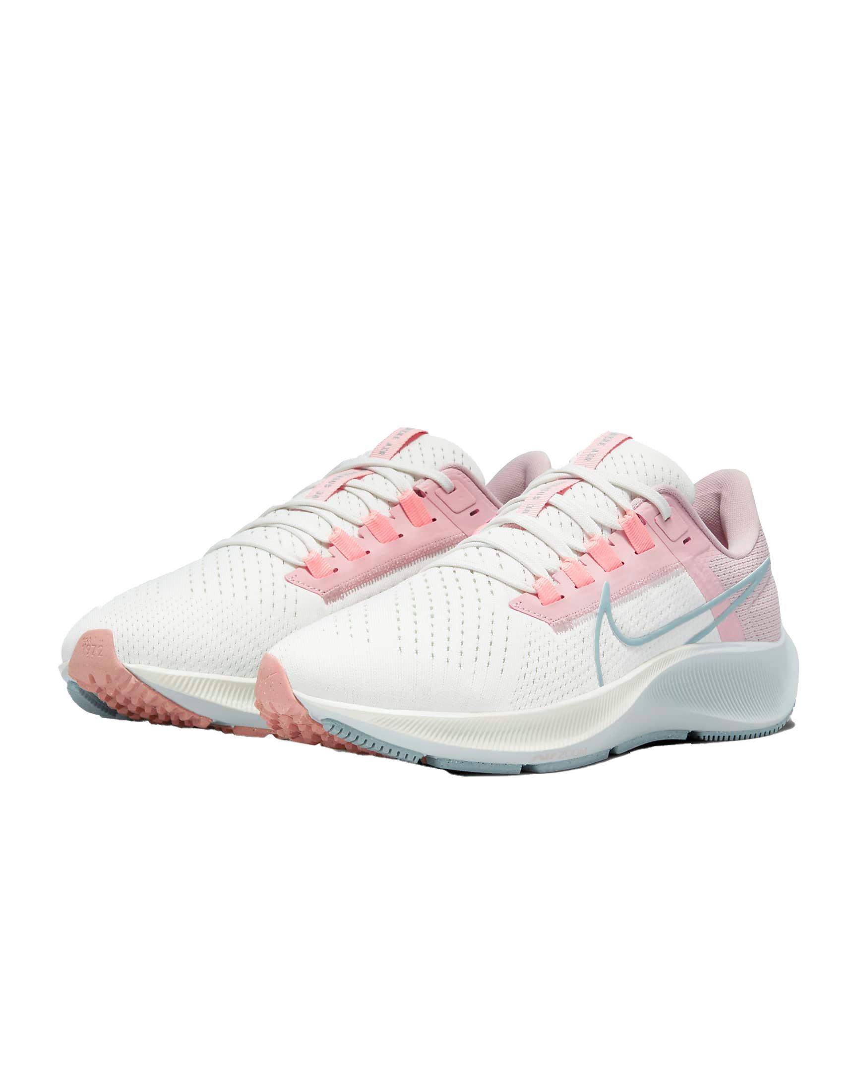 Nike Pegasus 38 "Sail/Pink Glaze/Crimson Bliss" Women's Running Shoe - WHITE Thumbnail View 3
