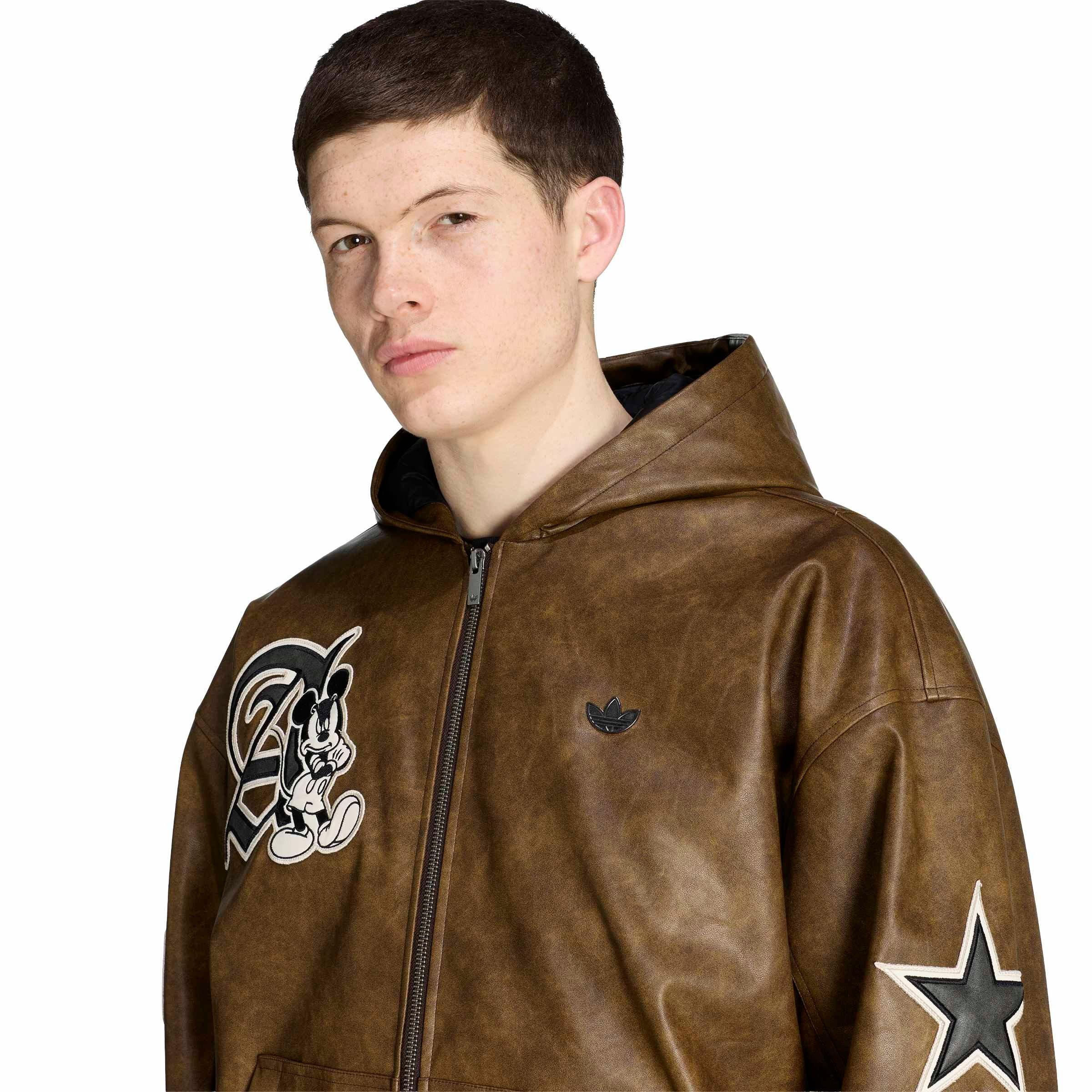 adidas Men's x Disney Mickey Mouse Dreams Jacket - Brown - BROWN