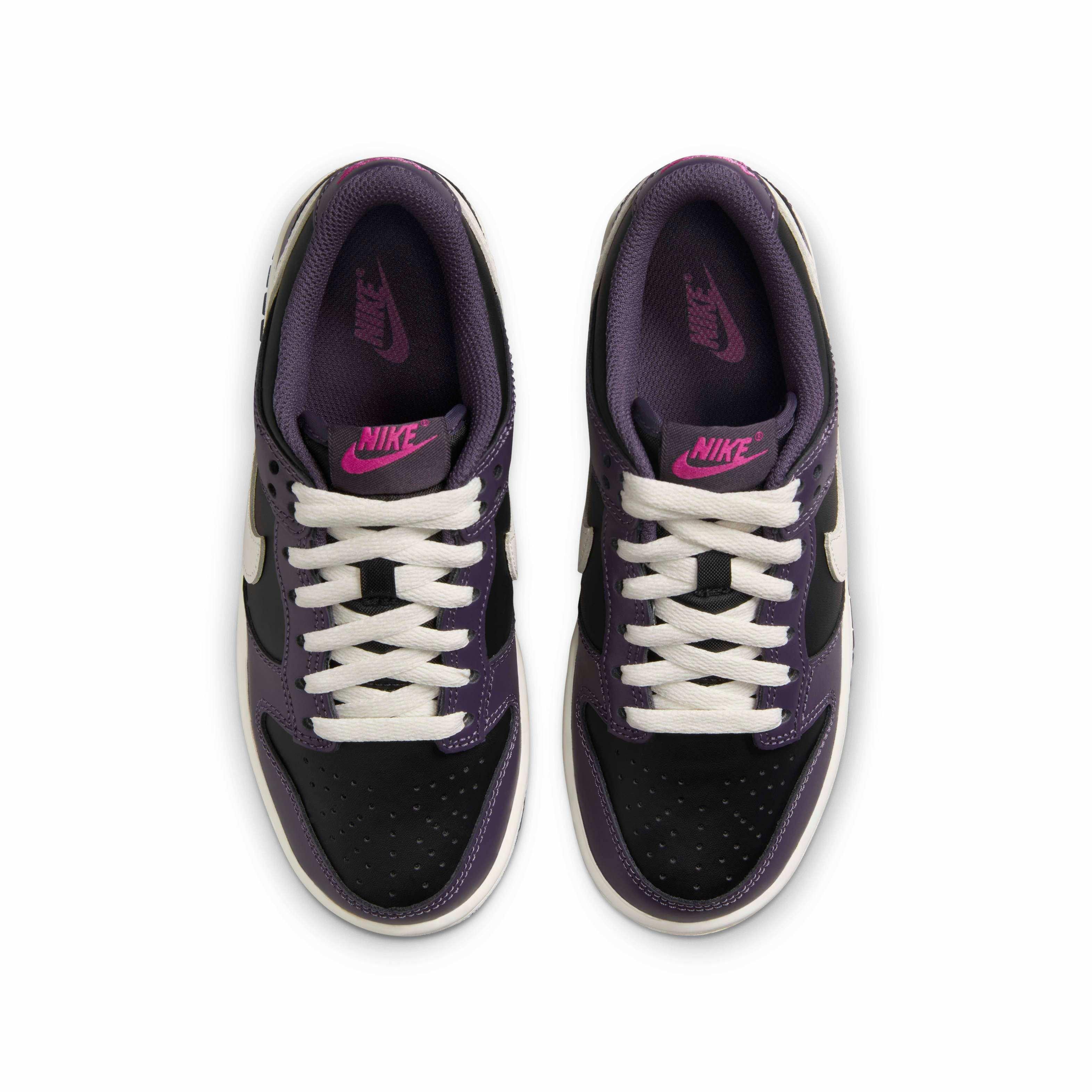 Nike Dunk Low Grade School Boys' "Black/Dark Raisin/Sail/Pale Ivory" Shoe