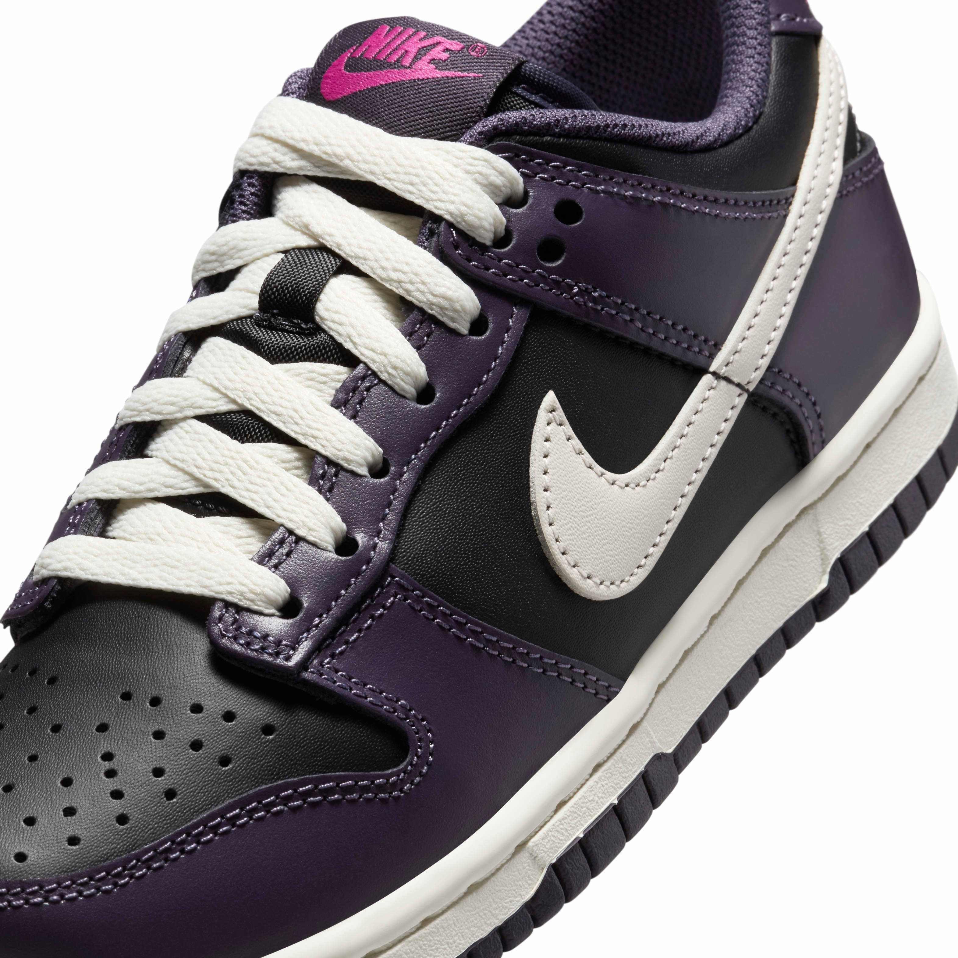 Nike Dunk Low Grade School Boys' "Black/Dark Raisin/Sail/Pale Ivory" Shoe