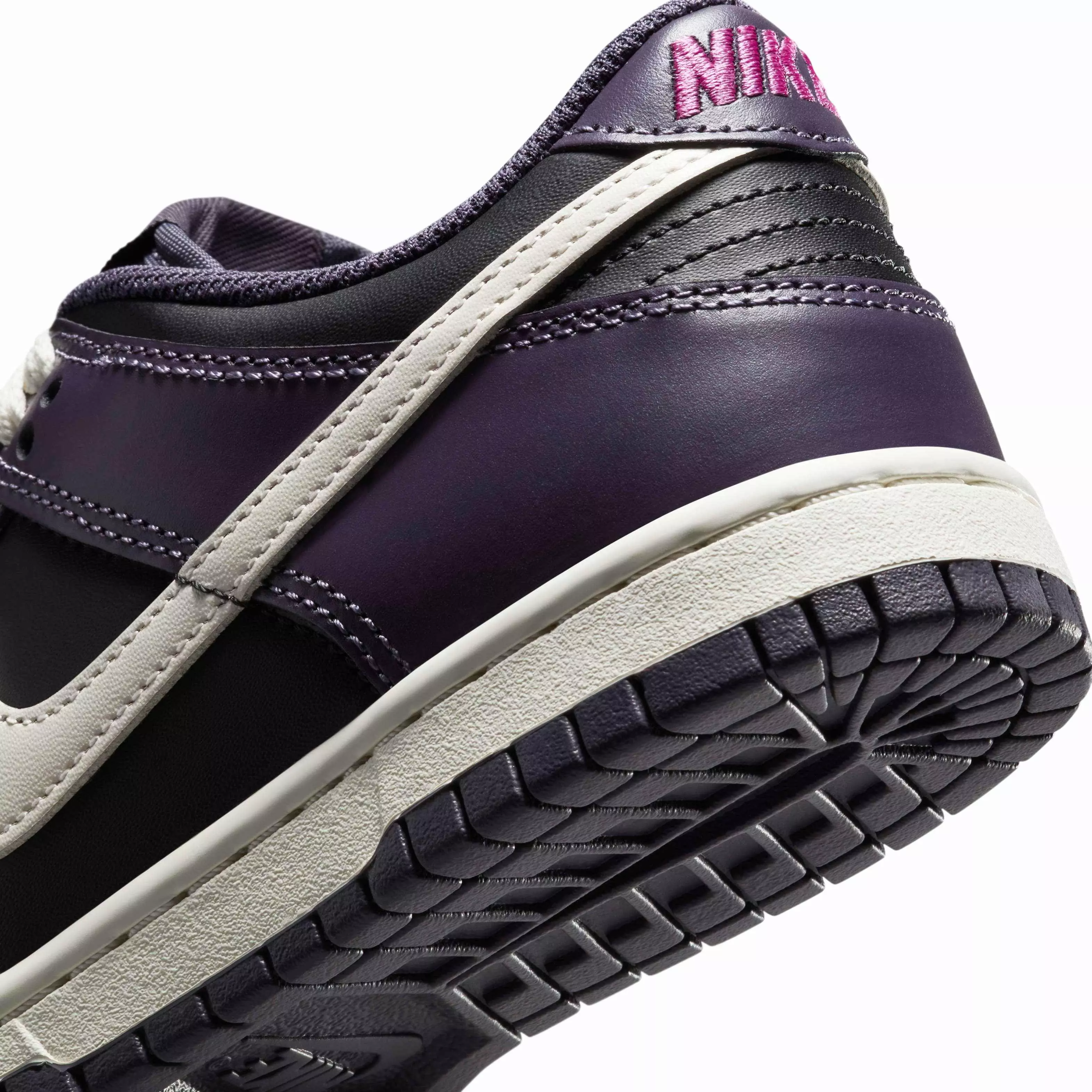 Nike Dunk Low "Black/Dark Raisin/Sail/Pale Ivory" Grade School Boys' Shoe - BLACK/DK RAISIN/SAIL/IVORY