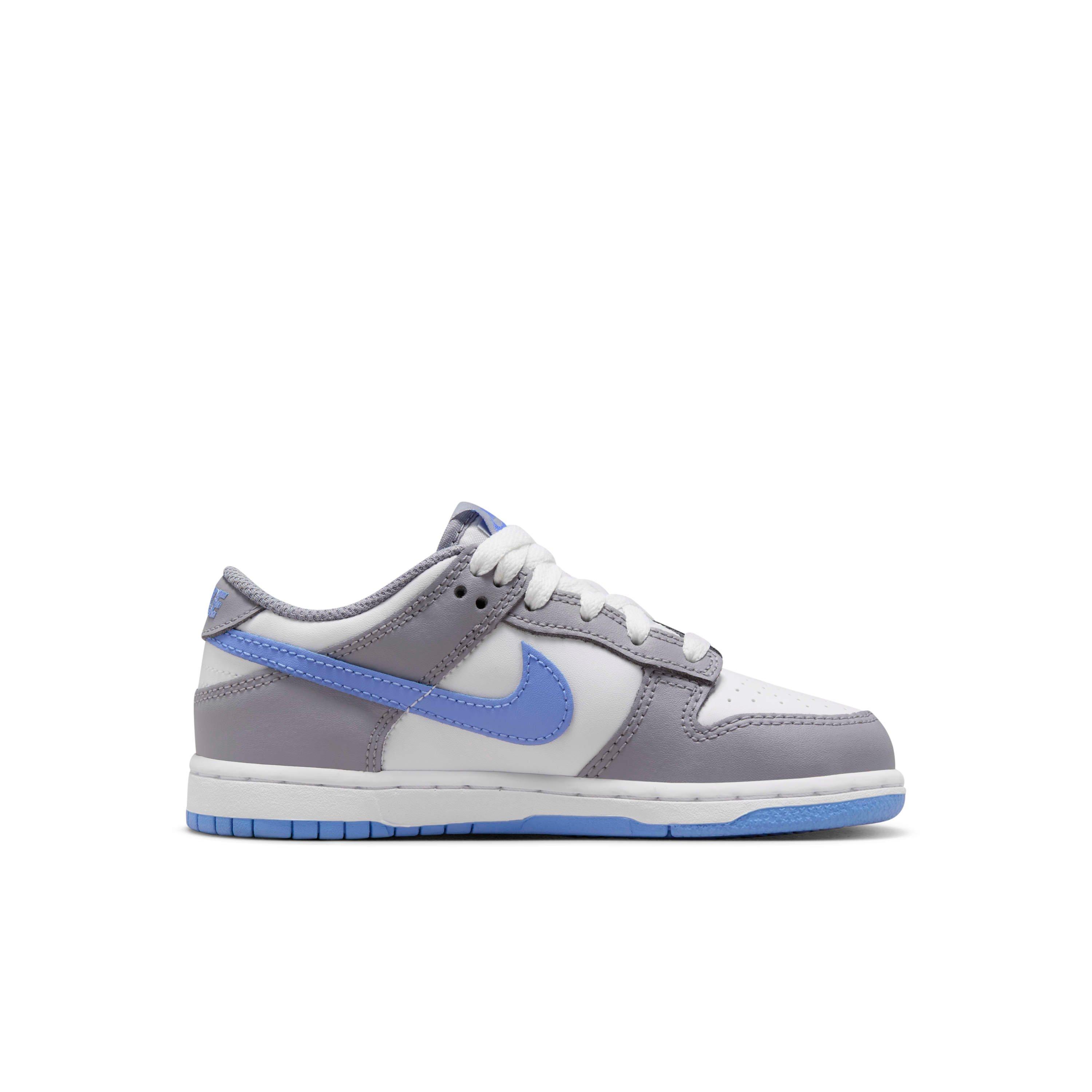 Nike Dunk Low "White/Cement Grey/Royal Pulse" Preschool Boys' Shoe - WHITE/GREY/ROYAL Thumbnail View 1