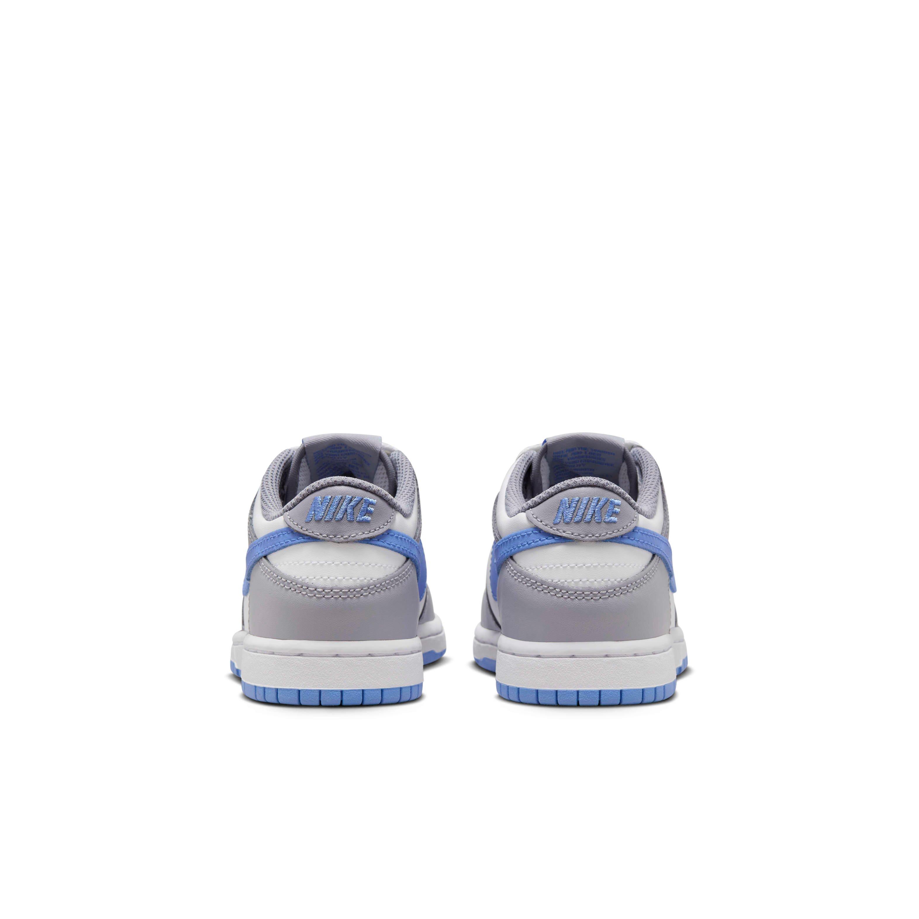 Nike Dunk Low "White/Cement Grey/Royal Pulse" Preschool Boys' Shoe - WHITE/GREY/ROYAL Thumbnail View 5