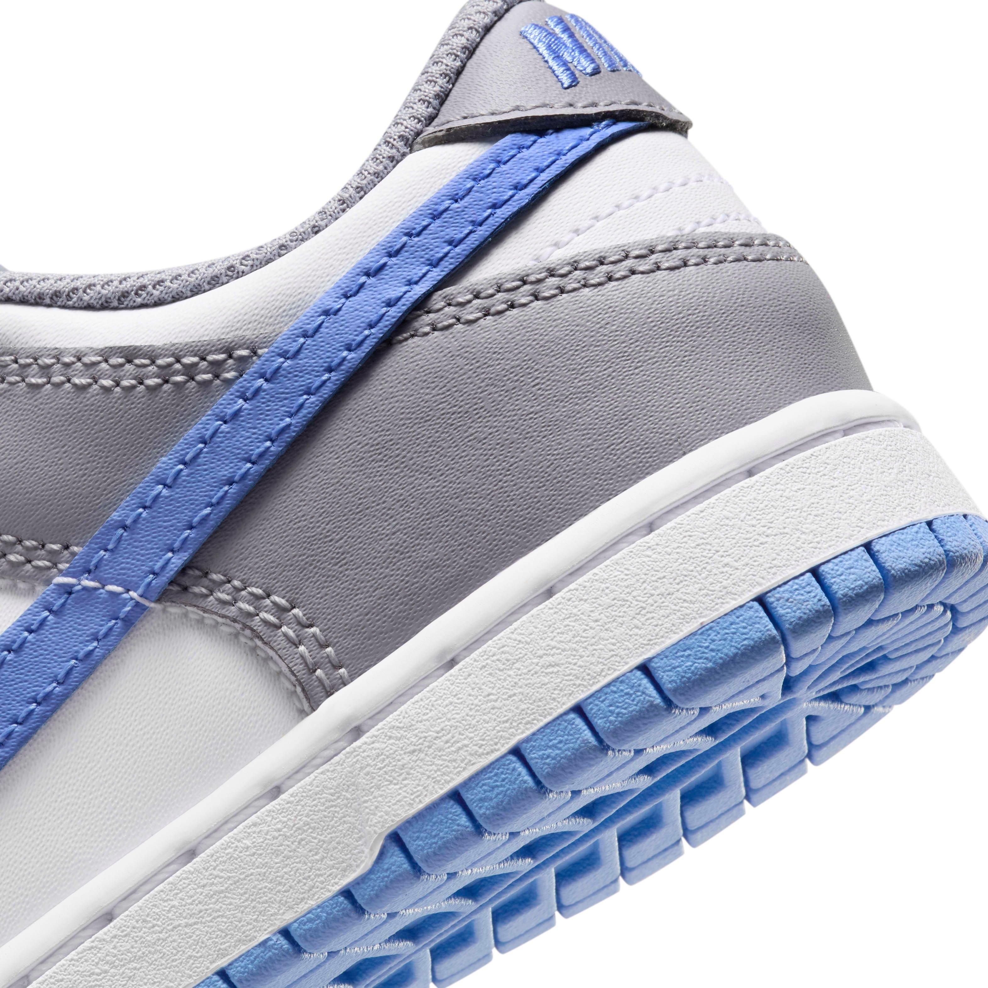 Nike Dunk Low "White/Cement Grey/Royal Pulse" Preschool Boys' Shoe - WHITE/GREY/ROYAL Thumbnail View 8