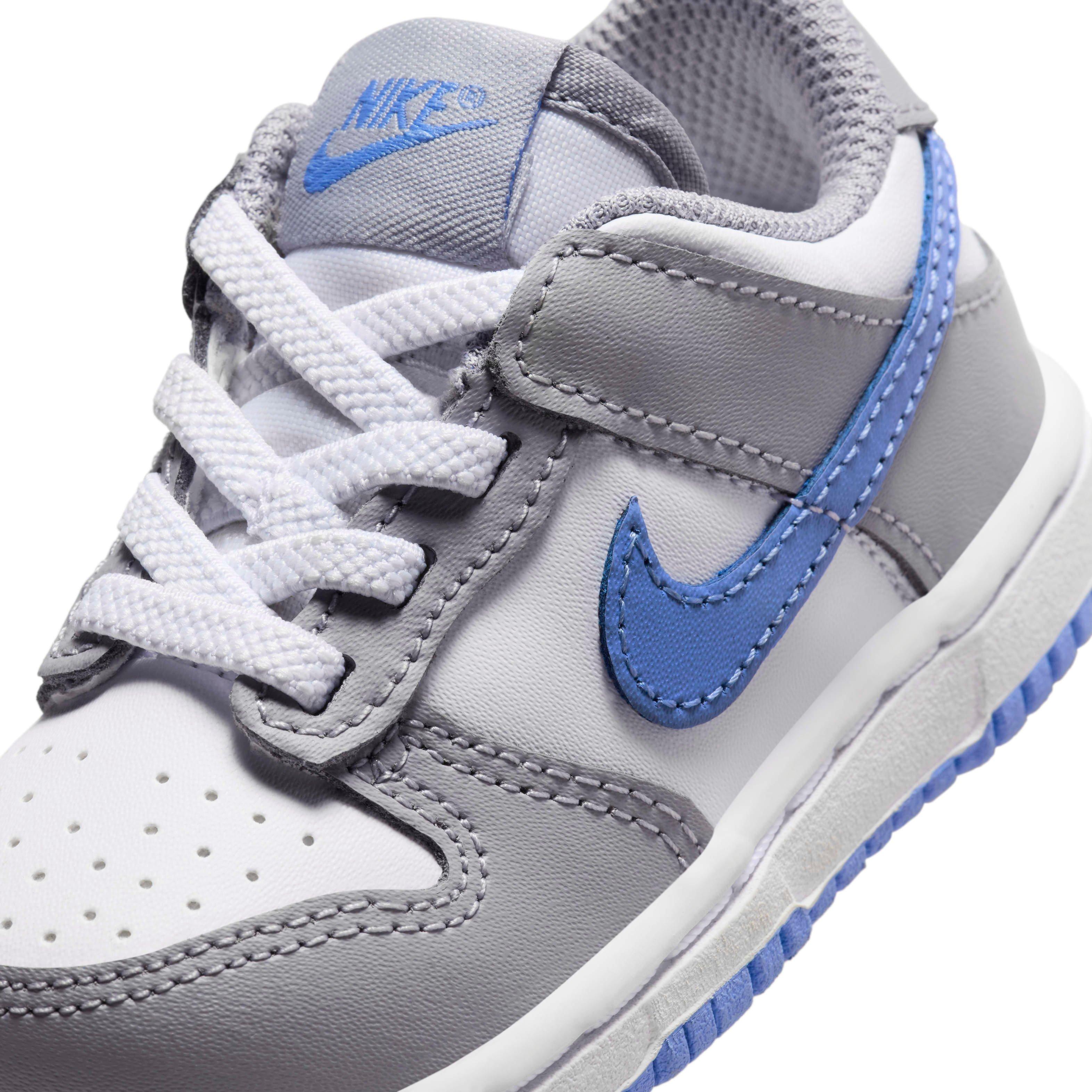 Nike Dunk Low "White/Cement Grey/Royal Pulse" Infant Boys' Shoe - WHITE/GREY/ROYAL Thumbnail View 7