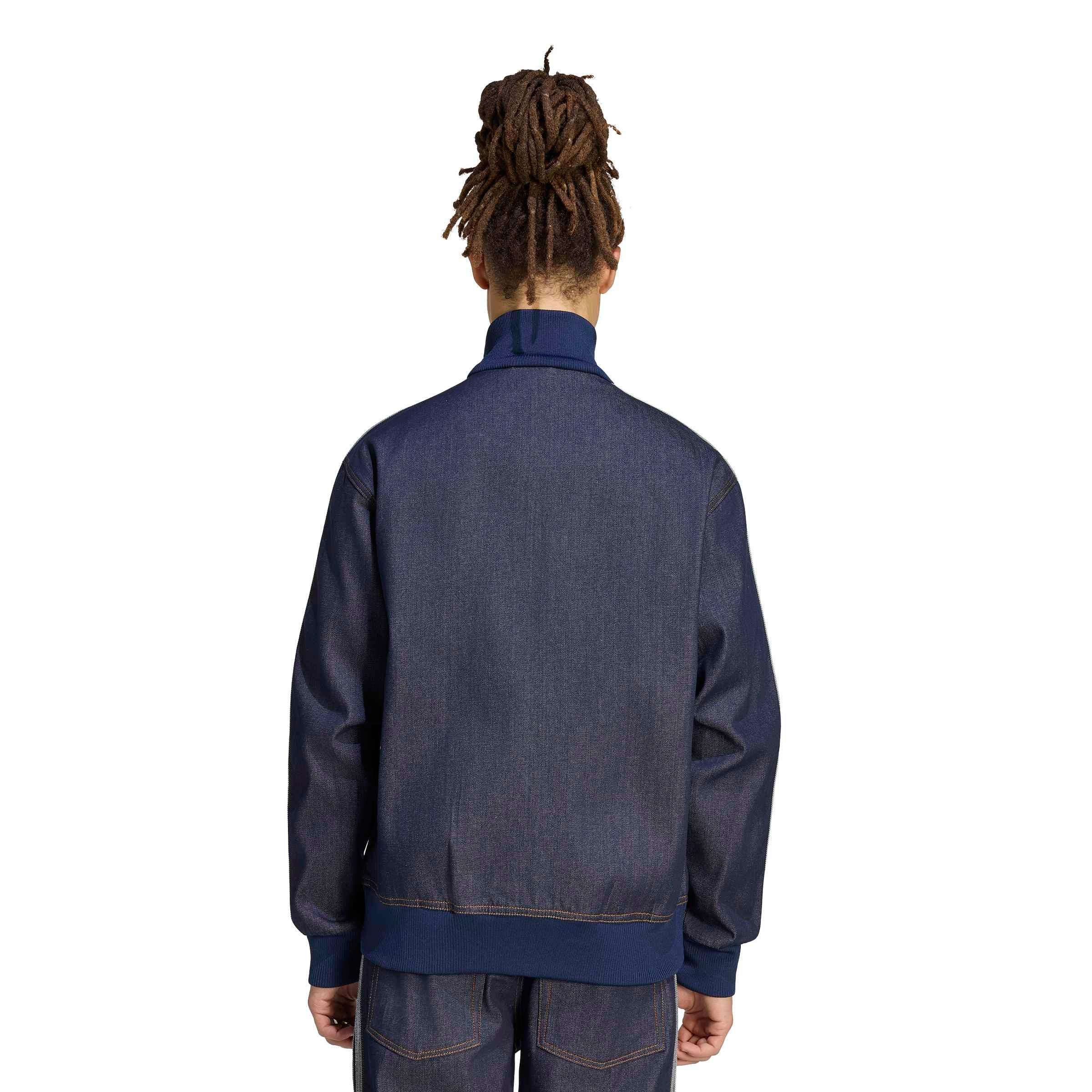 adidas Originals Men's Firebird Adicolor Raw Denim Track Jacket - Blue - BLUE Thumbnail View 2