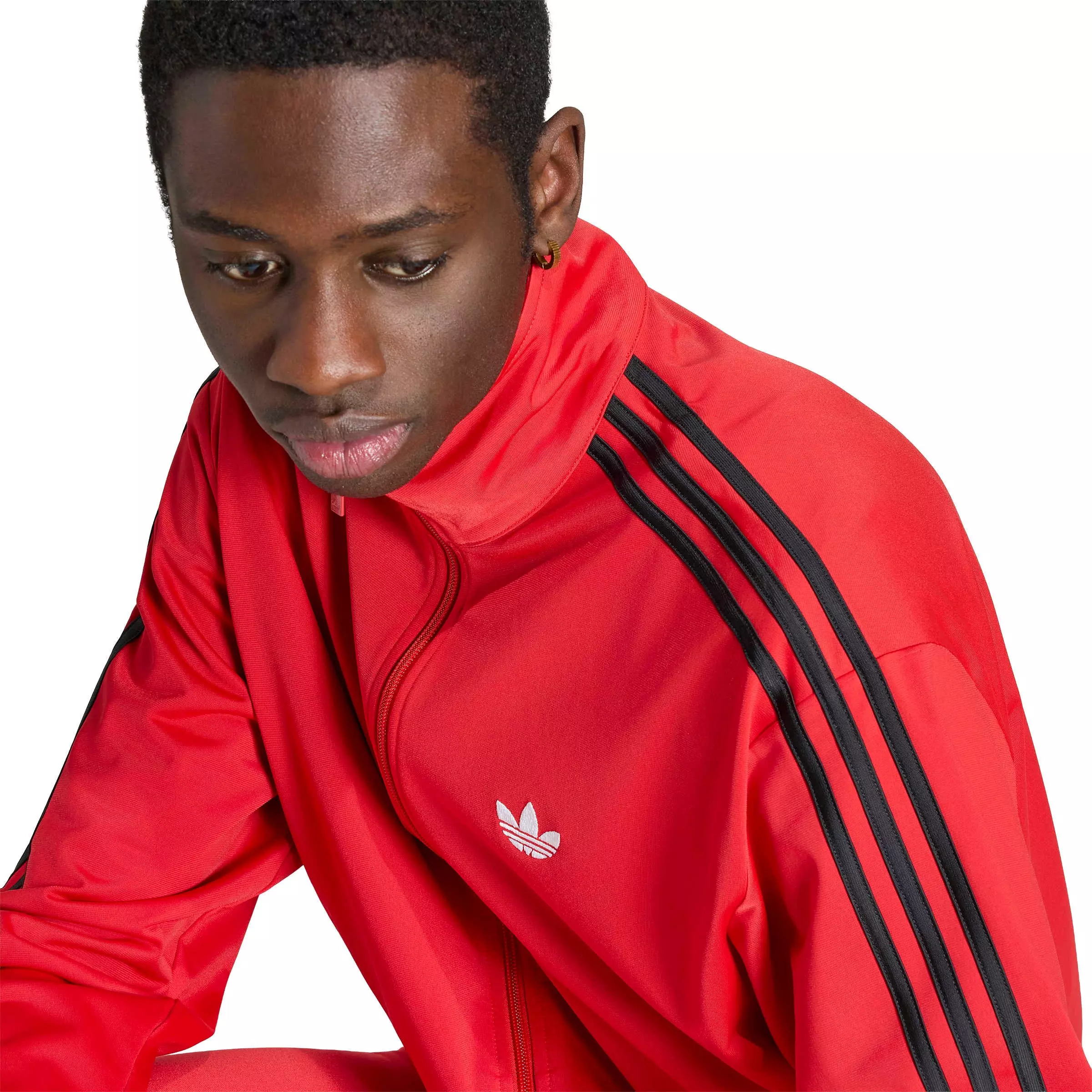 adidas Originals Men's Firebird Track Top - Red/Black - RED/BLACK