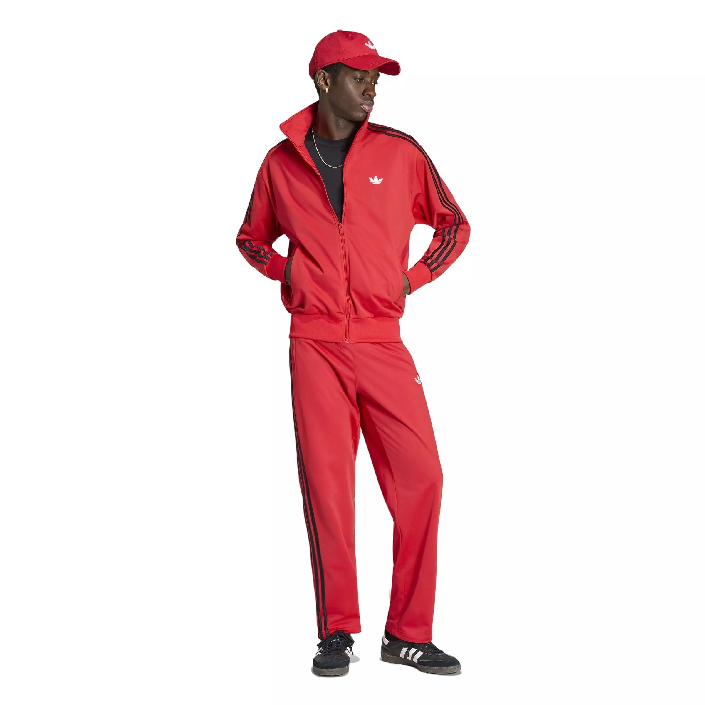 adidas Originals Men's Firebird Track Top - Red/Black - RED/BLACK