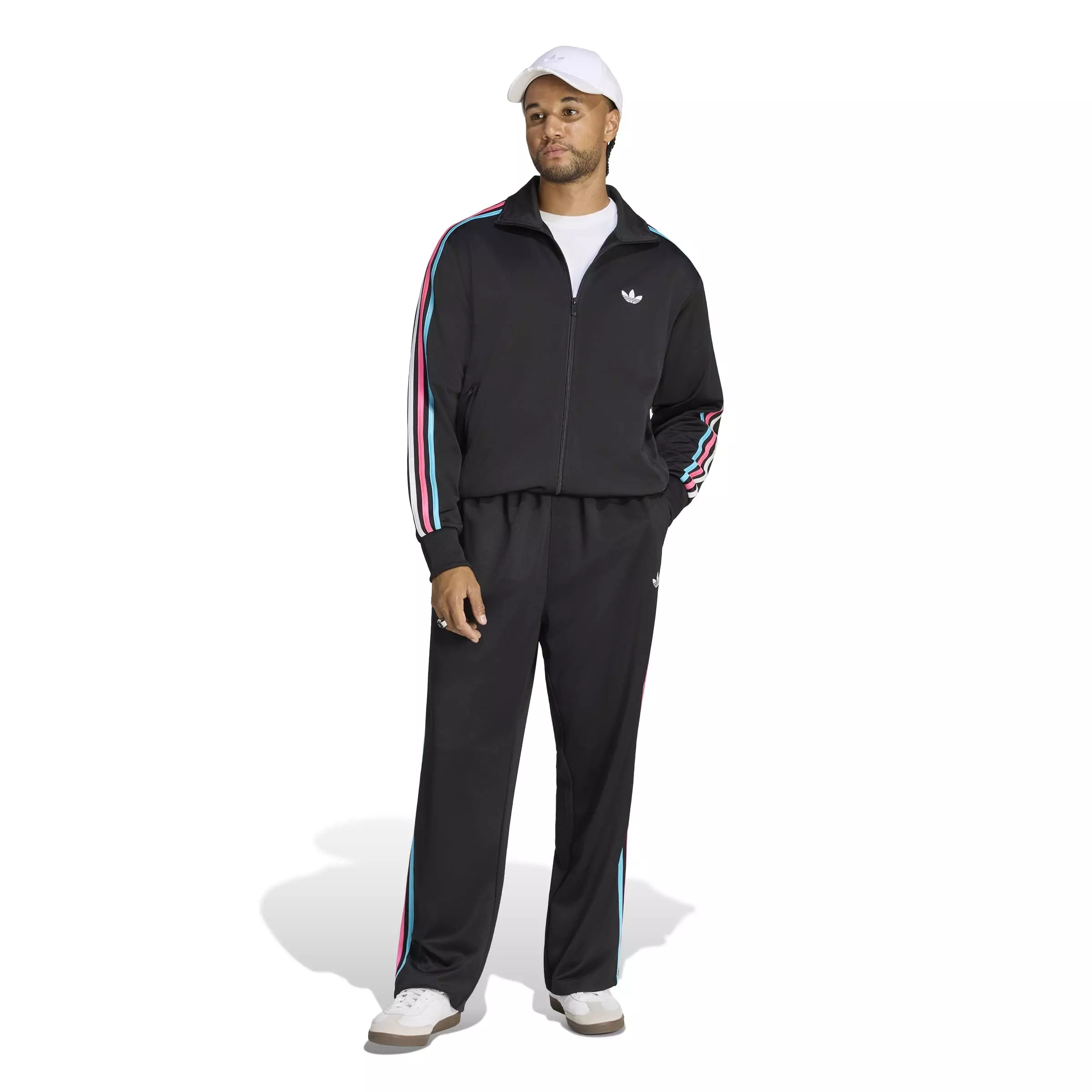 adidas Originals Men's Firebird Track Top - Black - BLACK