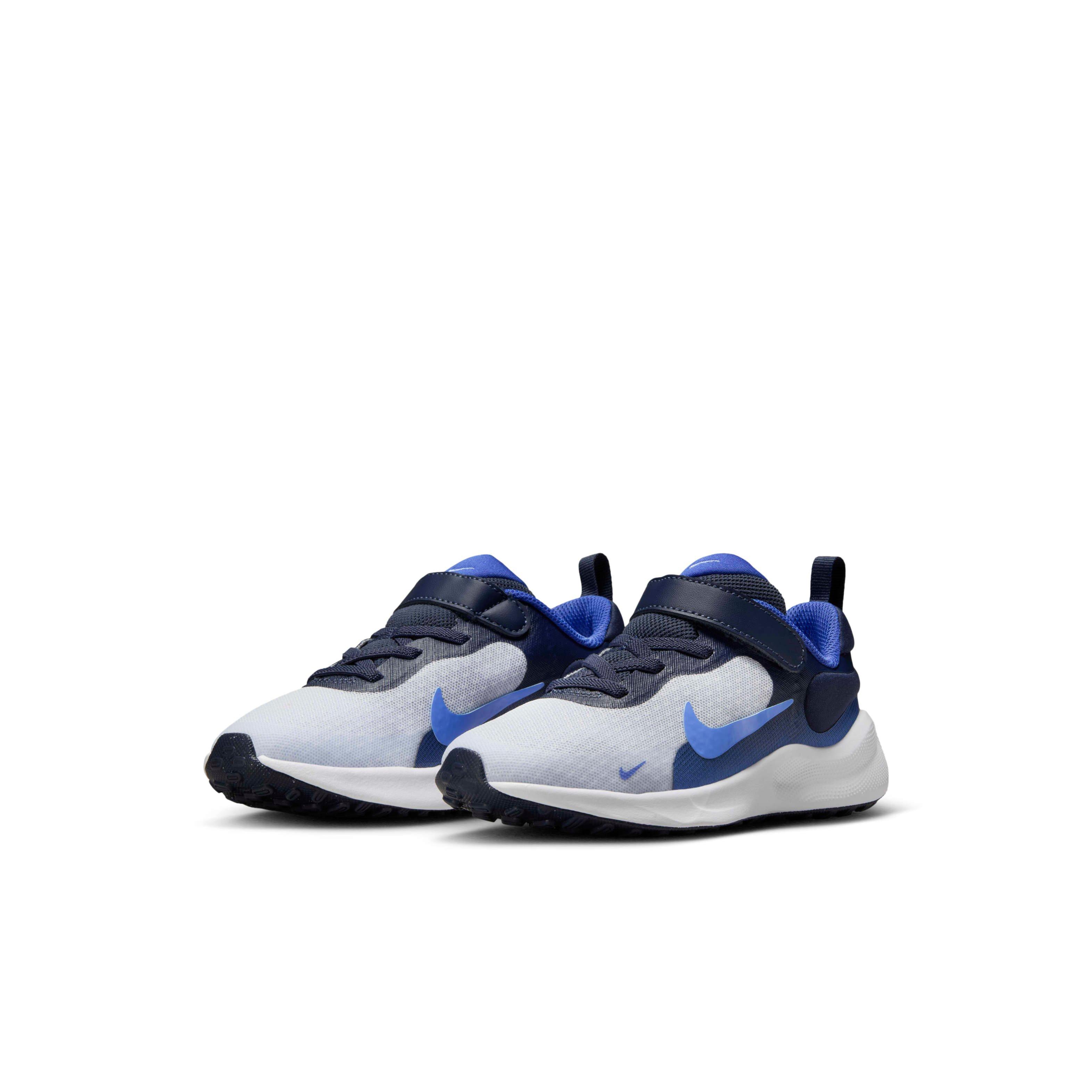Nike Revolution 7 Preschool Boys' "Grey/Thunder Blue/Astronomy Blue/Royal Pulse" Running Shoe