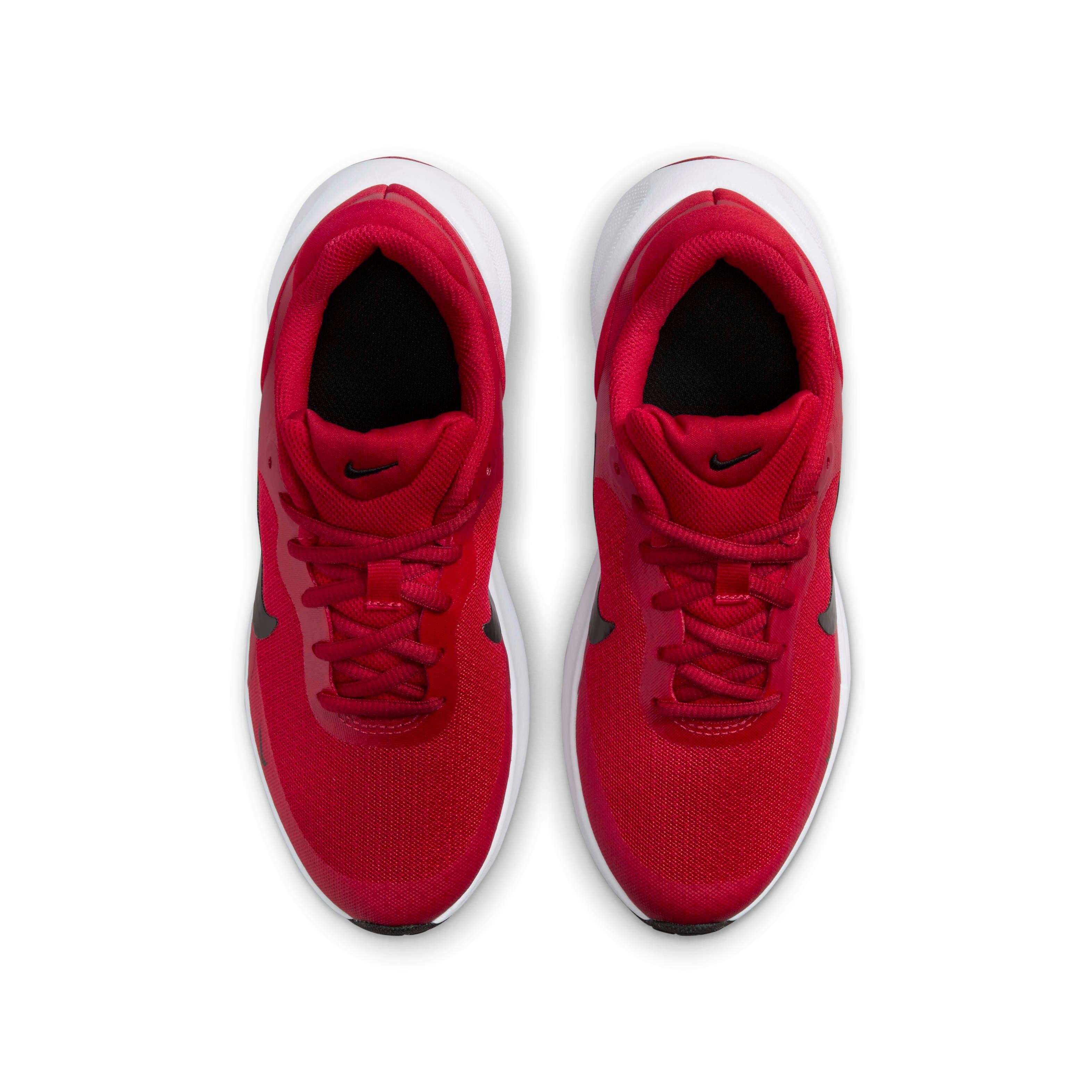 Nike Revolution 7 "Gym Red/White/Black" Grade School Boys' Running Shoe - RED/WHITE/BLACK Thumbnail View 4