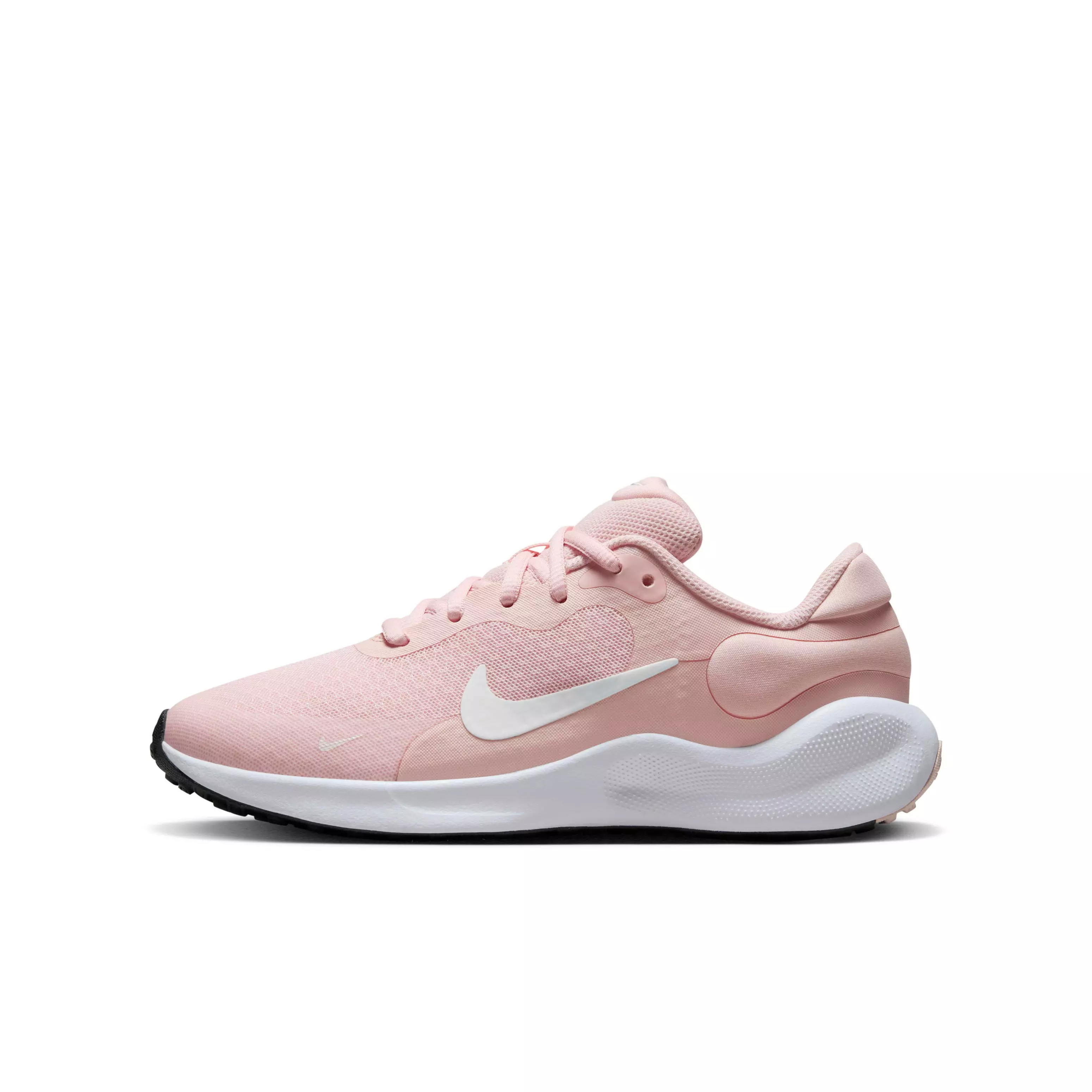 Nike Revolution 7 "Echo Pink/White/Black/Summit White" Grade School Girls' Running Shoe - PINK/WHITE/BLACK/WHITE