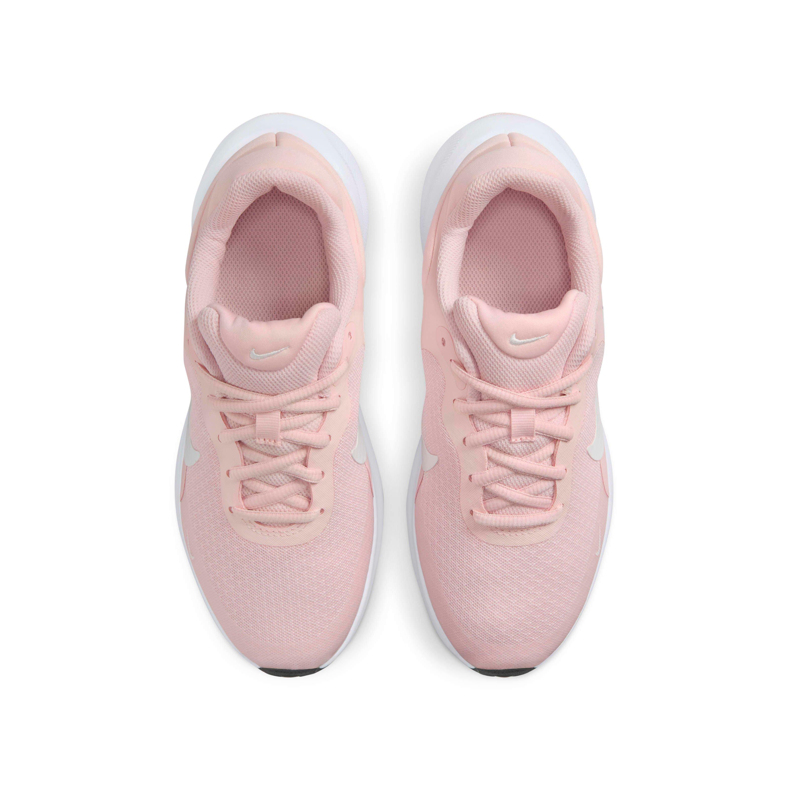 Nike Revolution 7 Grade School Girls' "Echo Pink/White/Black/Summit White" Running Shoe
