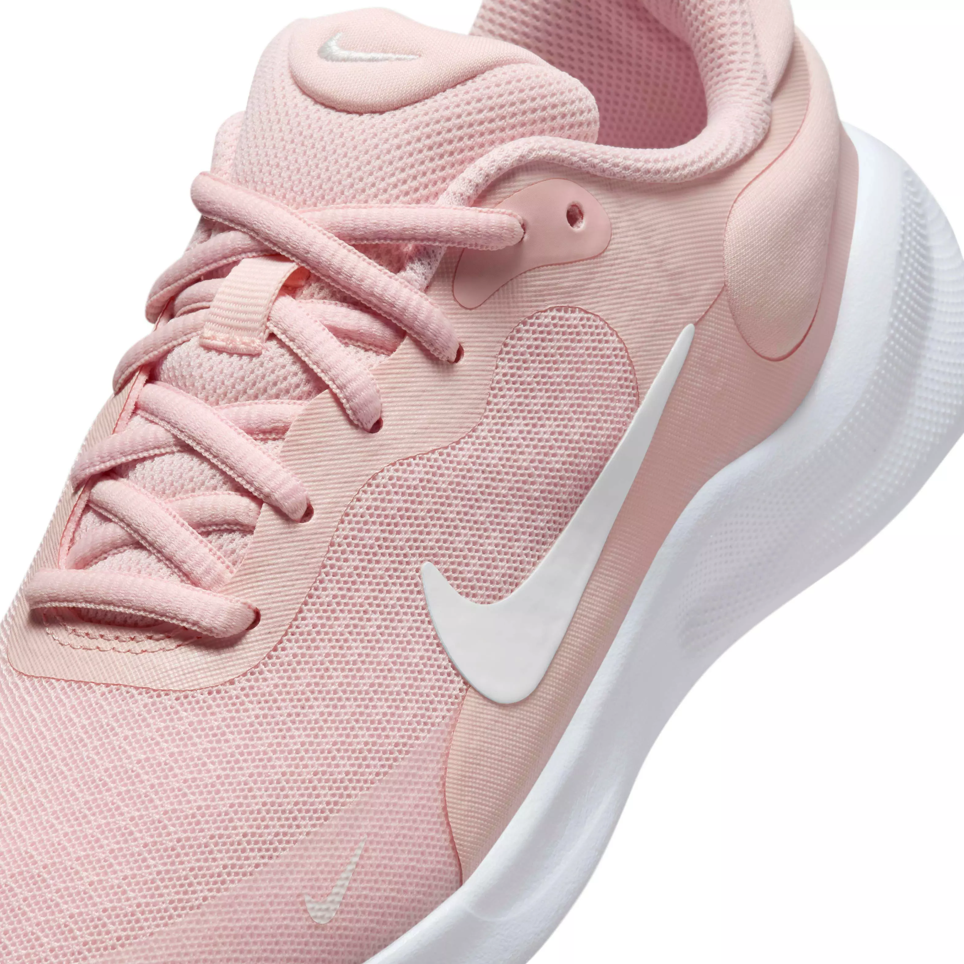 Nike Revolution 7 "Echo Pink/White/Black/Summit White" Grade School Girls' Running Shoe - PINK/WHITE/BLACK/WHITE