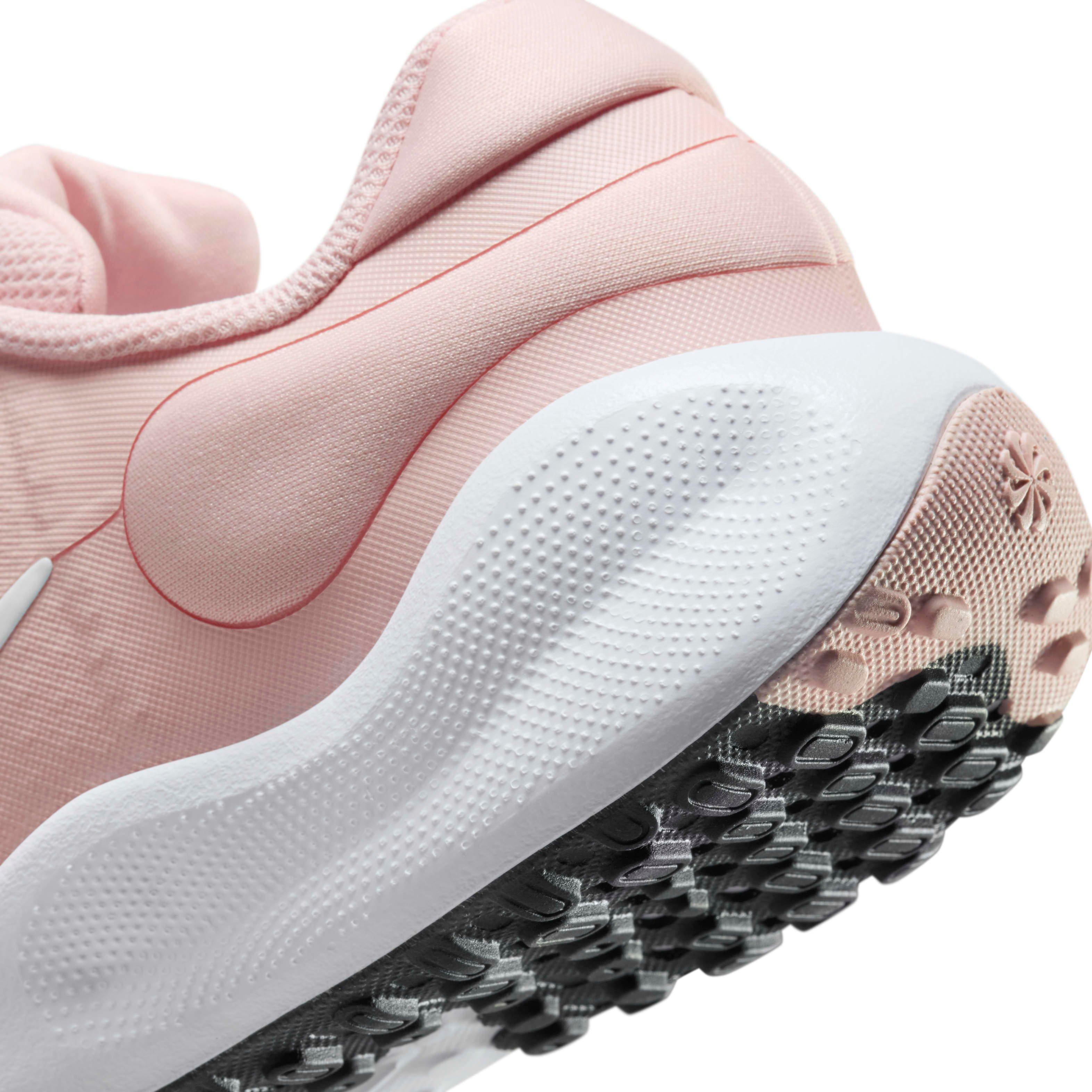 Nike Revolution 7 Grade School Girls' "Echo Pink/White/Black/Summit White" Running Shoe