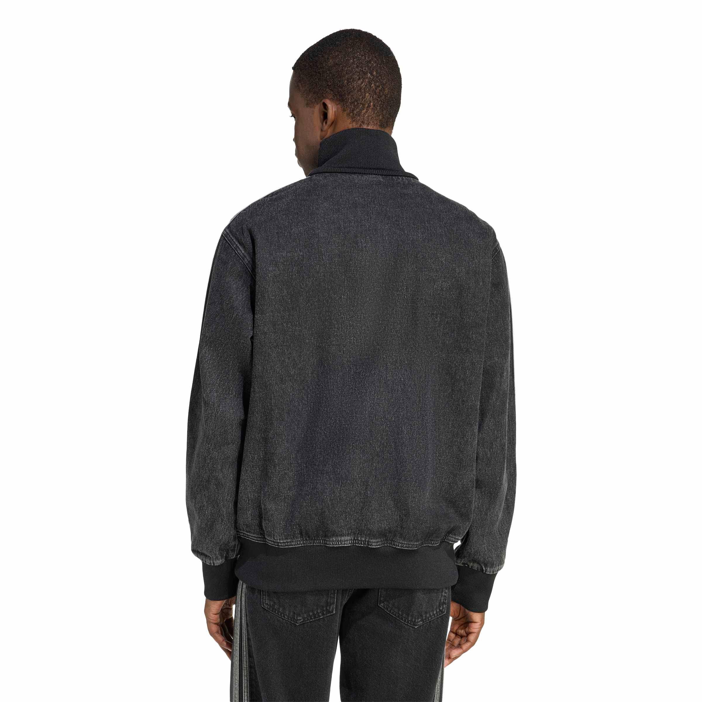 adidas Originals Men's Adicolor Denim Firebird Track Top - Black