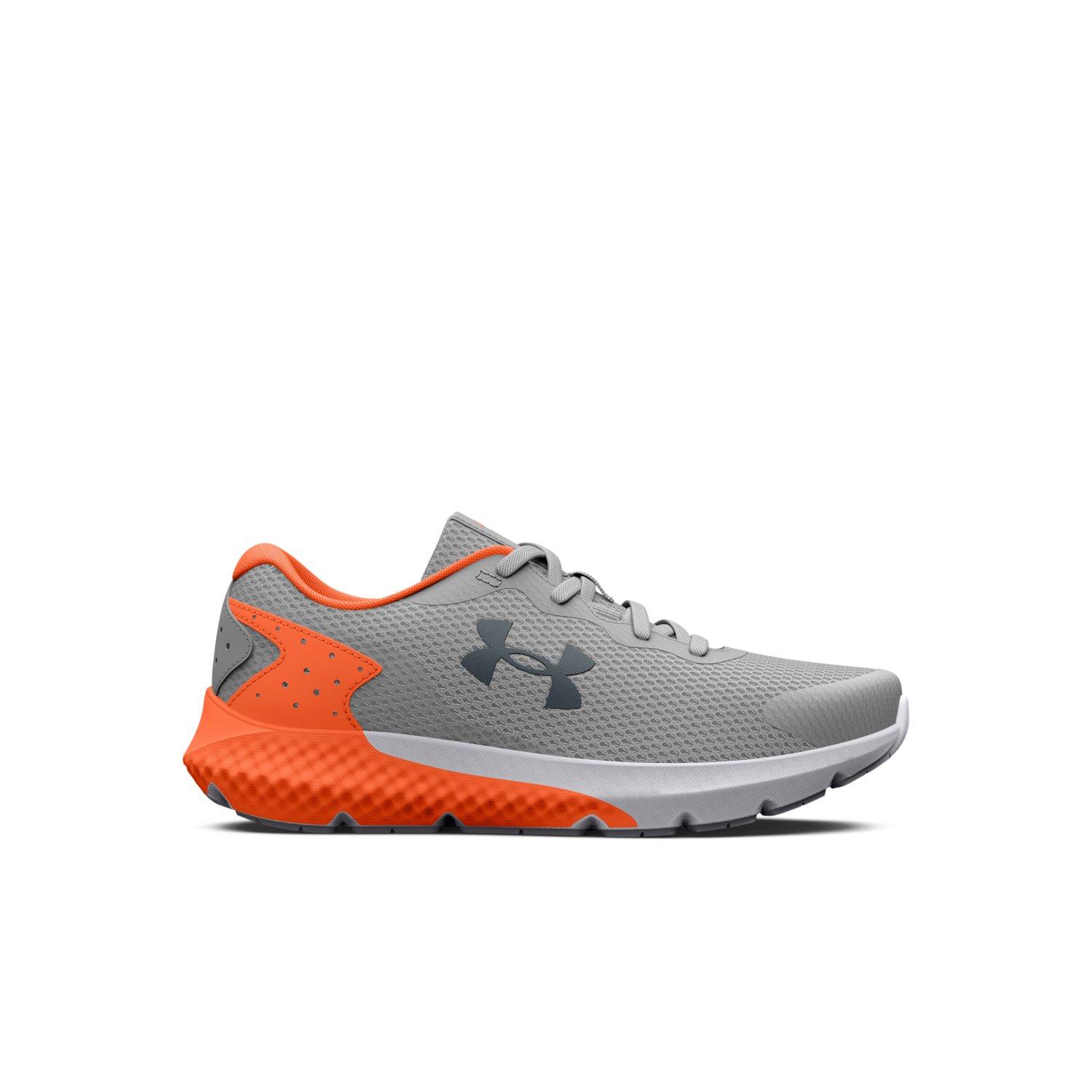 Under Armour Rogue 3 AL "Mod Grey/Orange Blast" Preschool Boys' Running