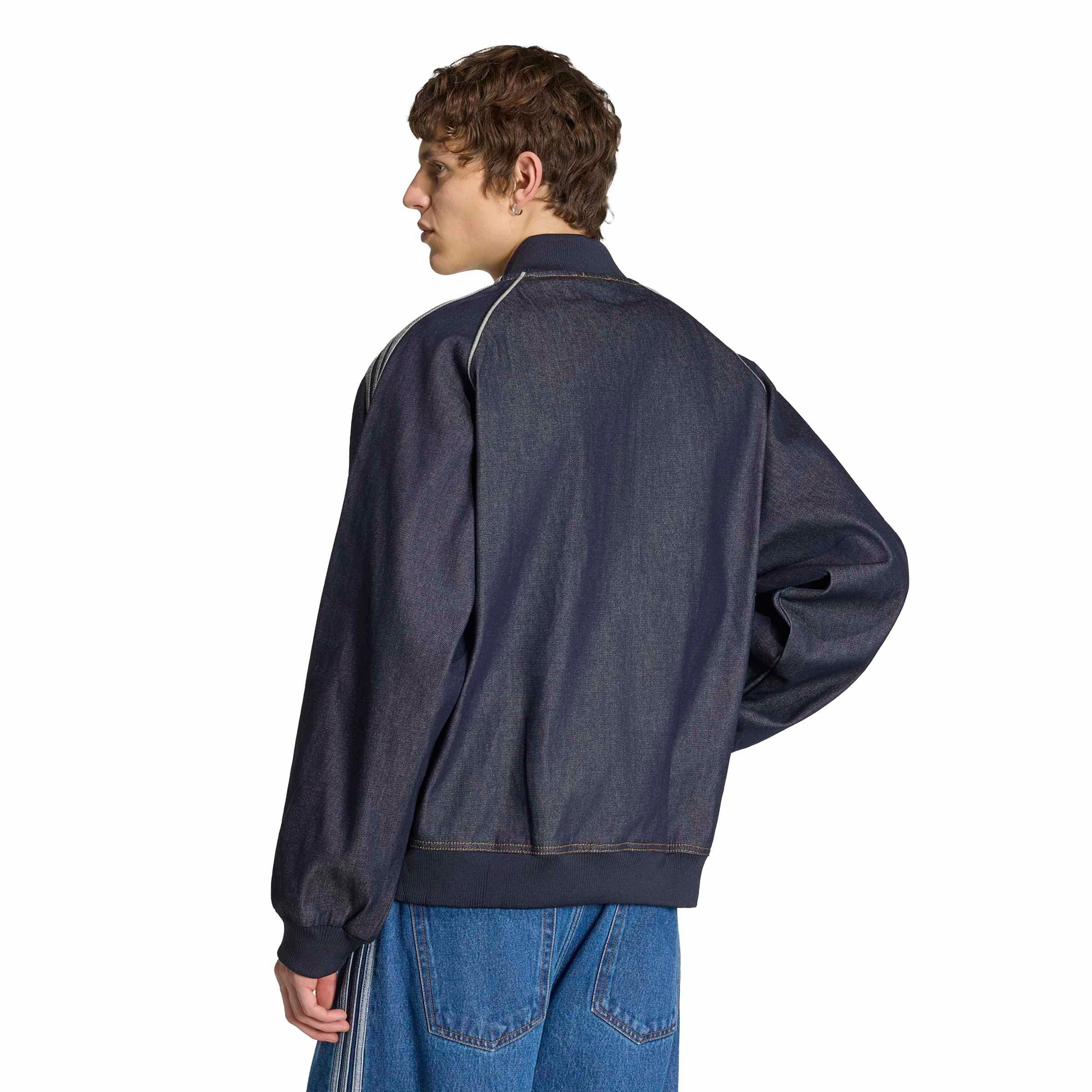 adidas Originals Men's Superstar Adicolor Denim Track Top - Blue - BLUE Thumbnail View 2
