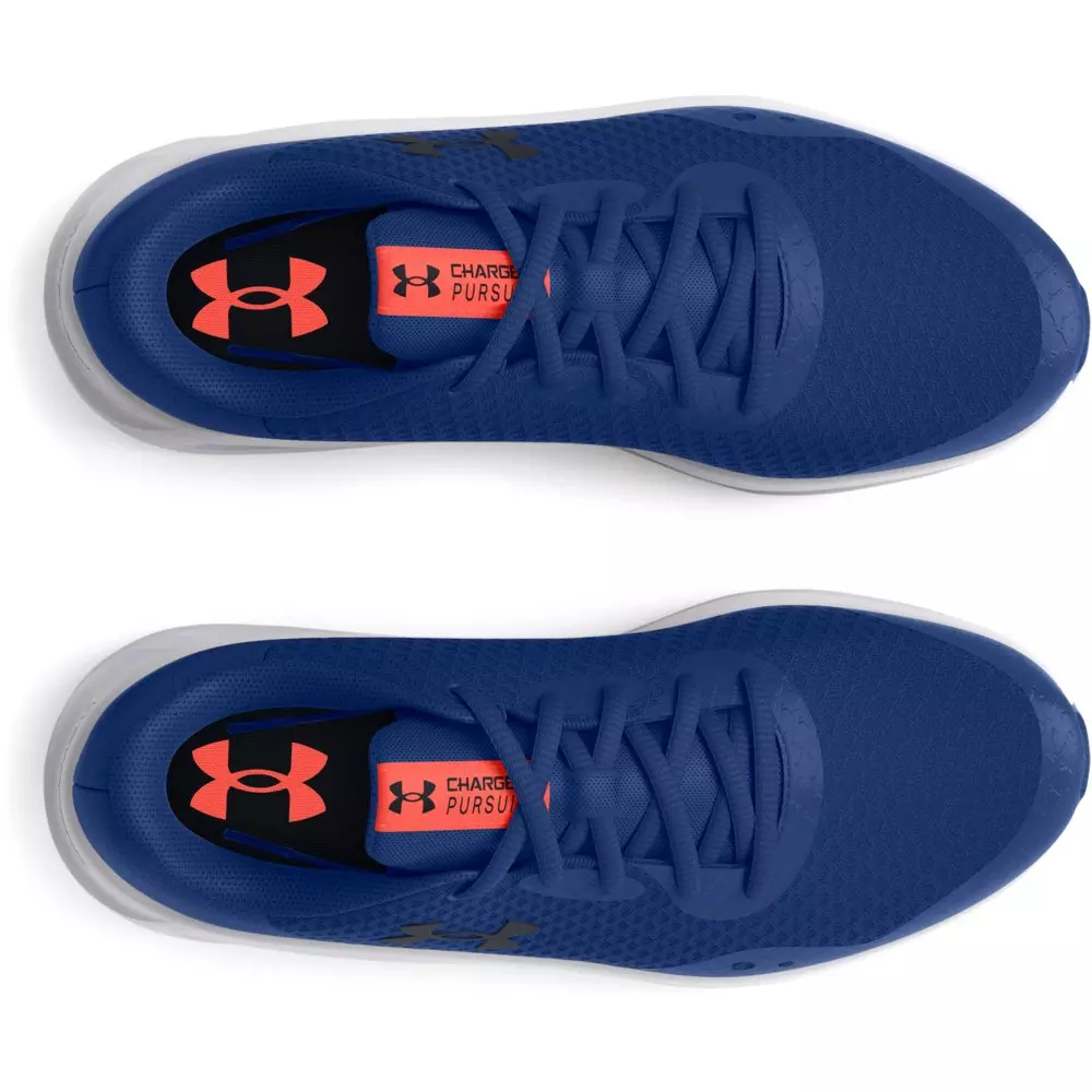 Under Armour Charged Pursuit 3 "Blue Mirage/After Burn/Black" Grade School Boys' Running Shoe - BLUE/BURN/BLACK