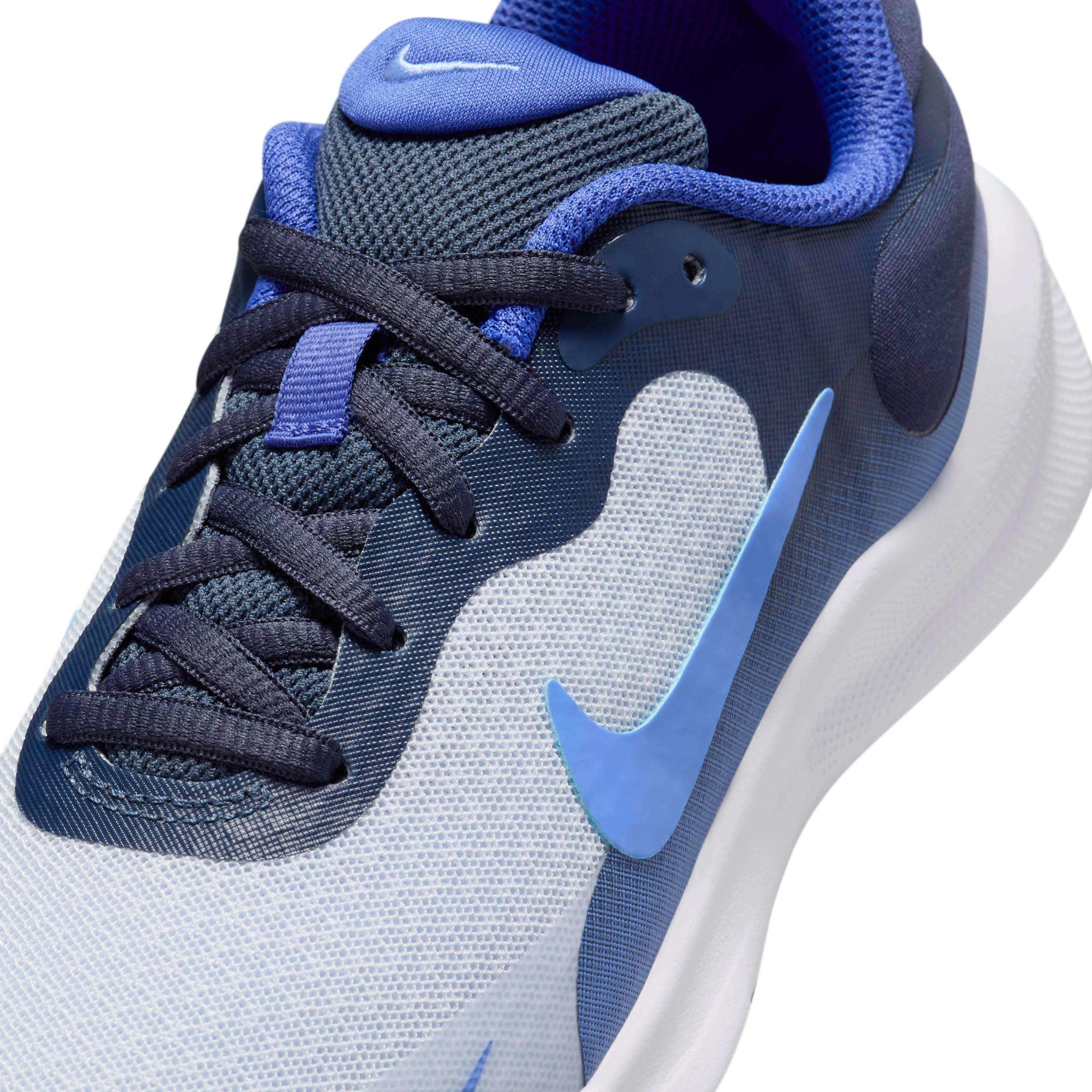 Nike Revolution 7 "Football Grey/Thunder Blue/Astronomy Blue/Royal Pulse" Grade School Boys' Running Shoe - GREY/BLUE/BLUE/ROYAL Thumbnail View 7
