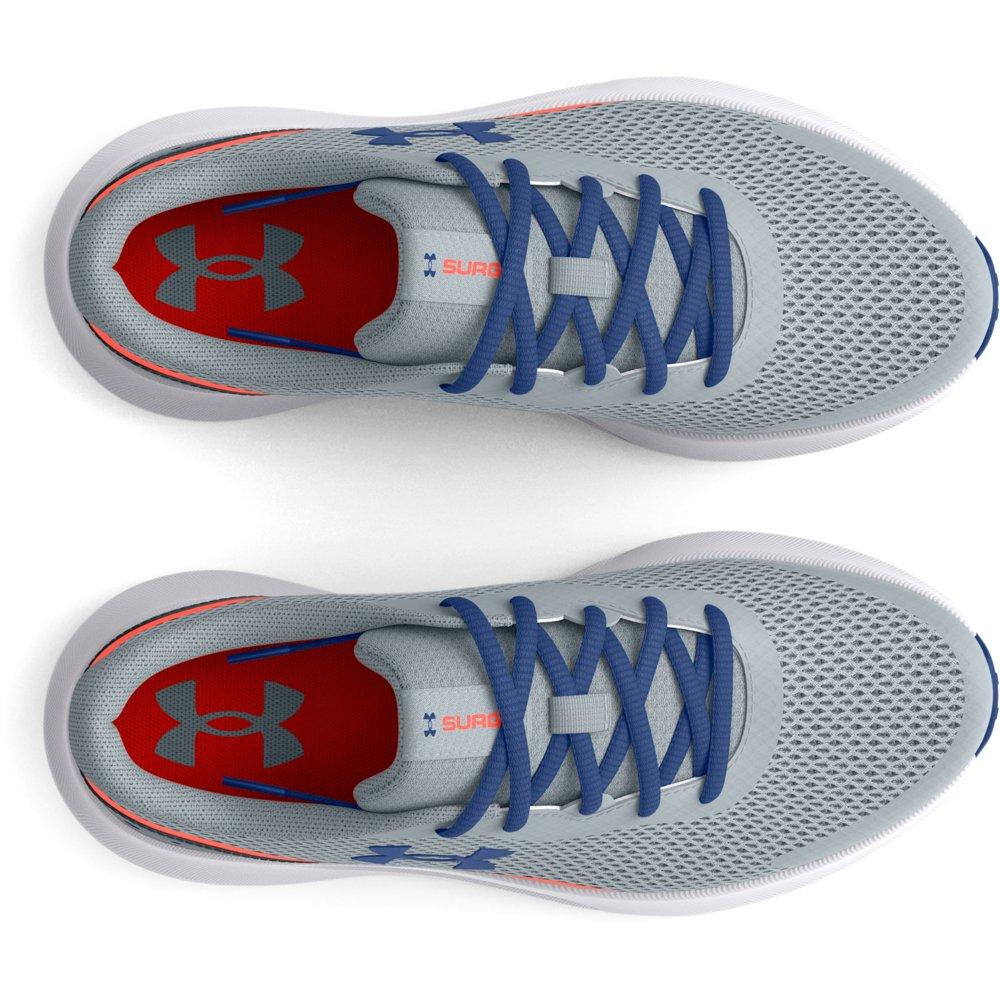 Under Armour Surge 3 "Harbor Blue/After Burn/Blue Mirage" Grade School Boys' Running Shoe - BLUE/BURN/BLUE Thumbnail View 3
