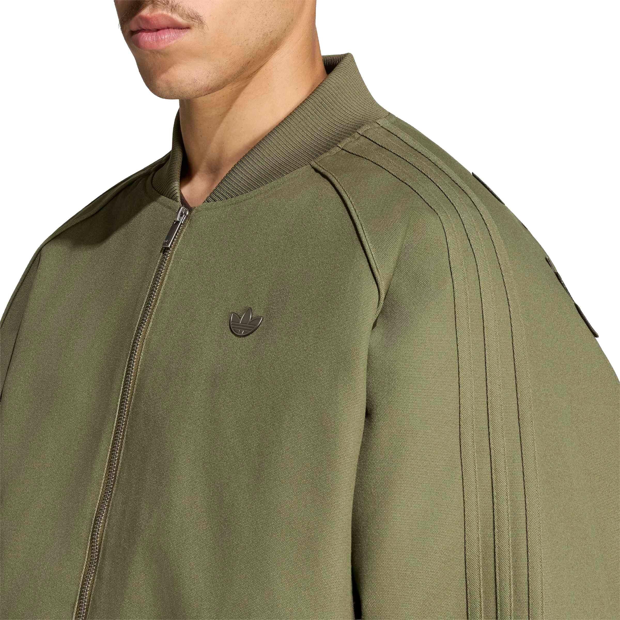 adidas Originals Men's Superstar Canvas Jacket - Olive - OLIVE