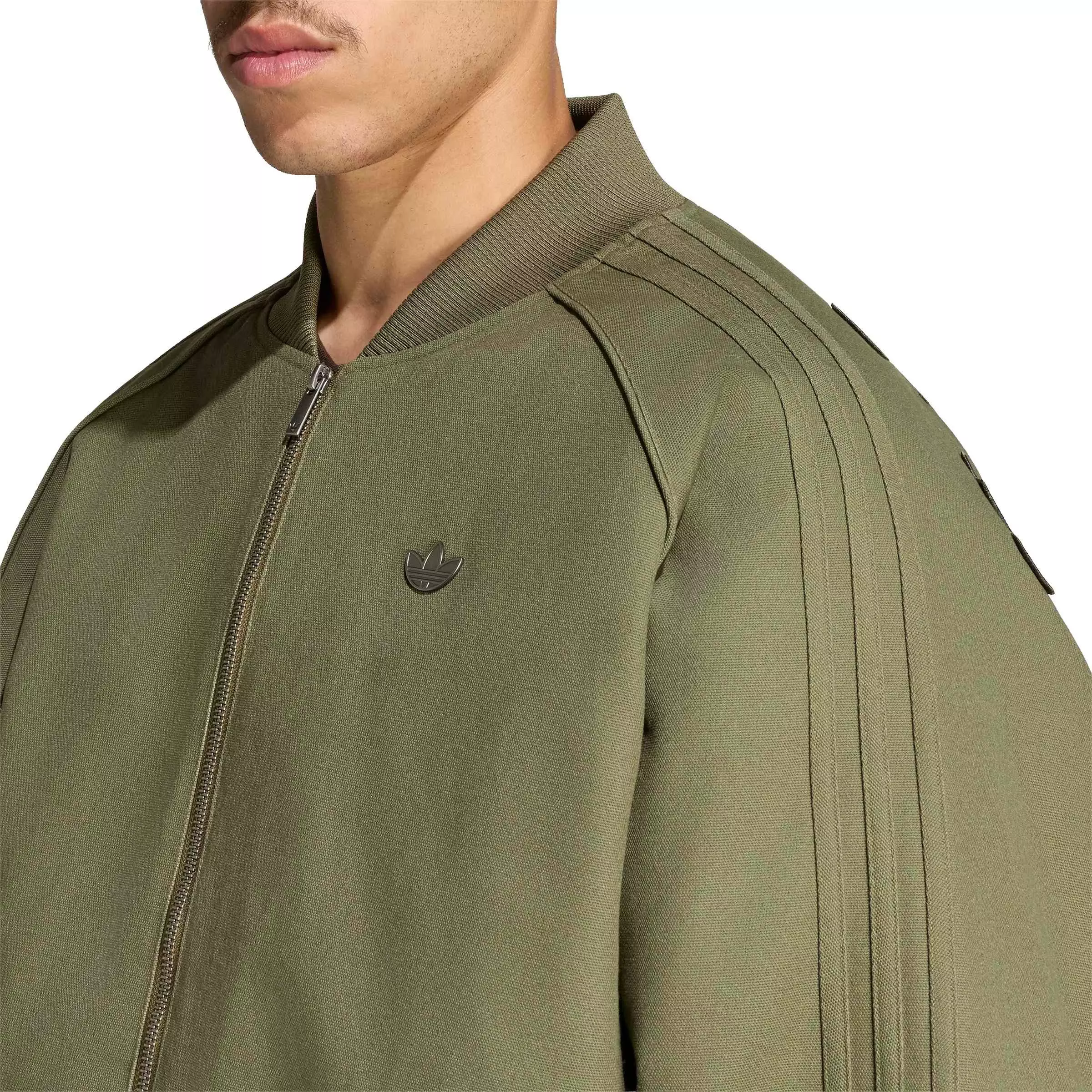 adidas Originals Men's Superstar Canvas Jacket - Olive - OLIVE