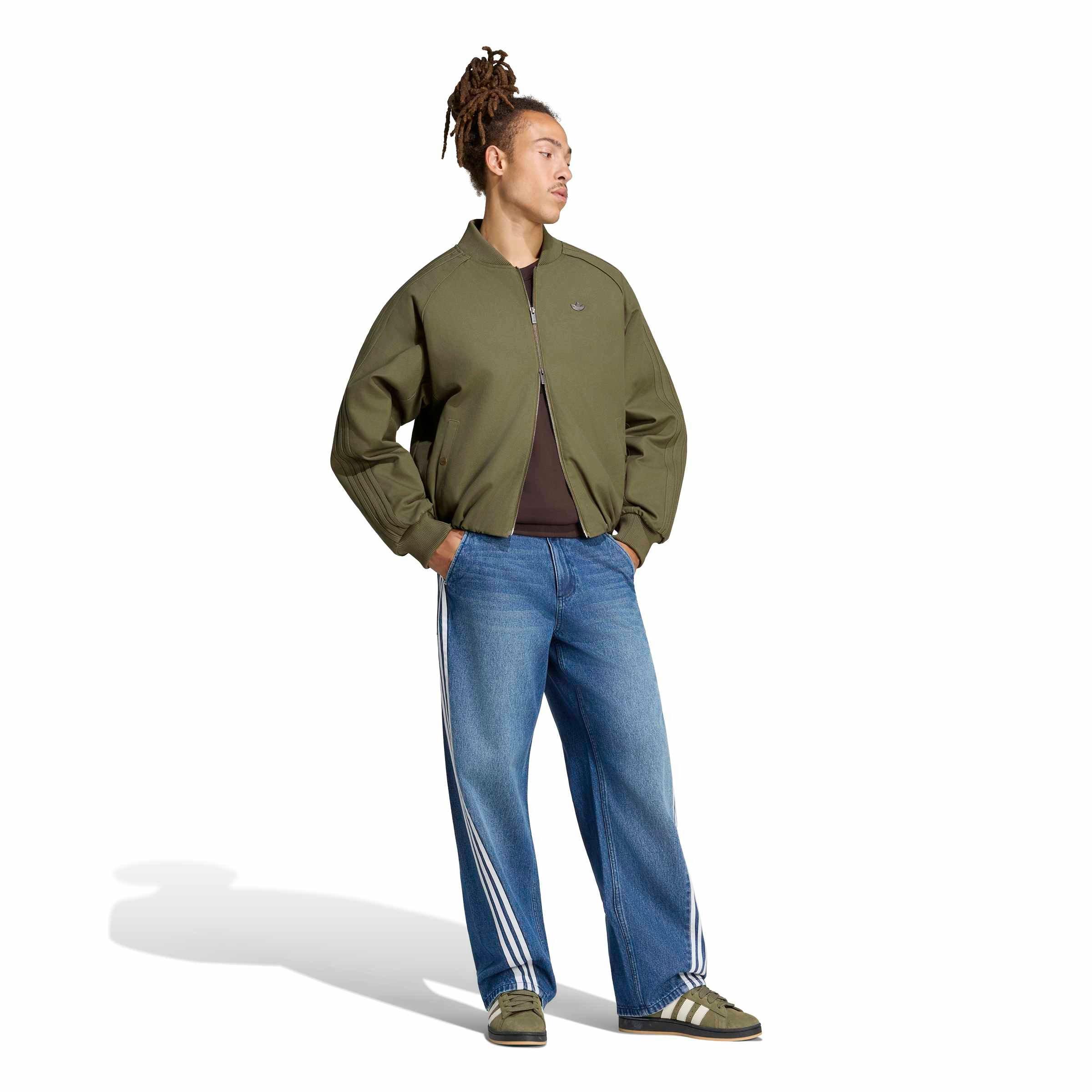 adidas Originals Men's Superstar Canvas Jacket - Olive - OLIVE